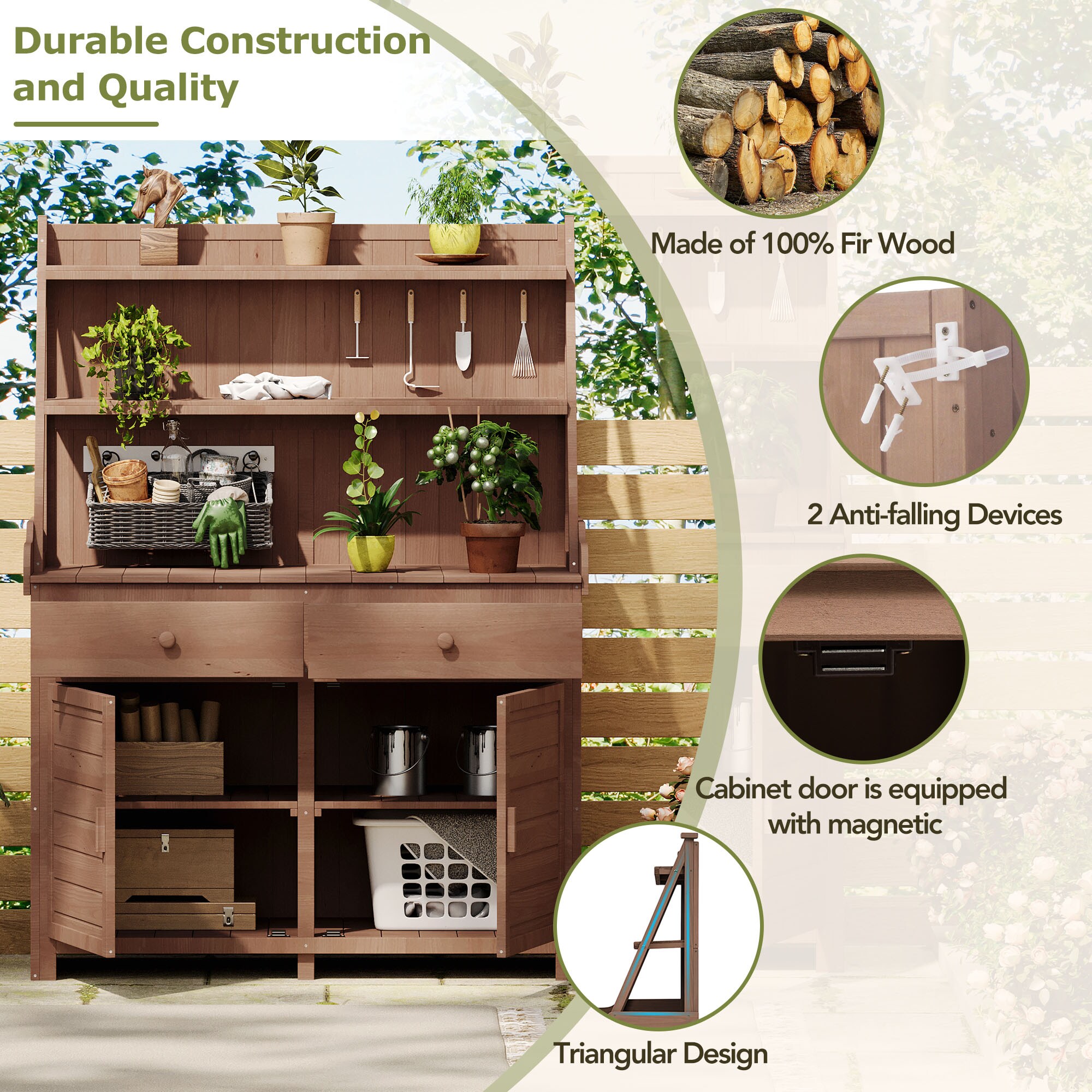 AHIOU HOME ZAAHG-019AADPB Potting-Benches - View #11