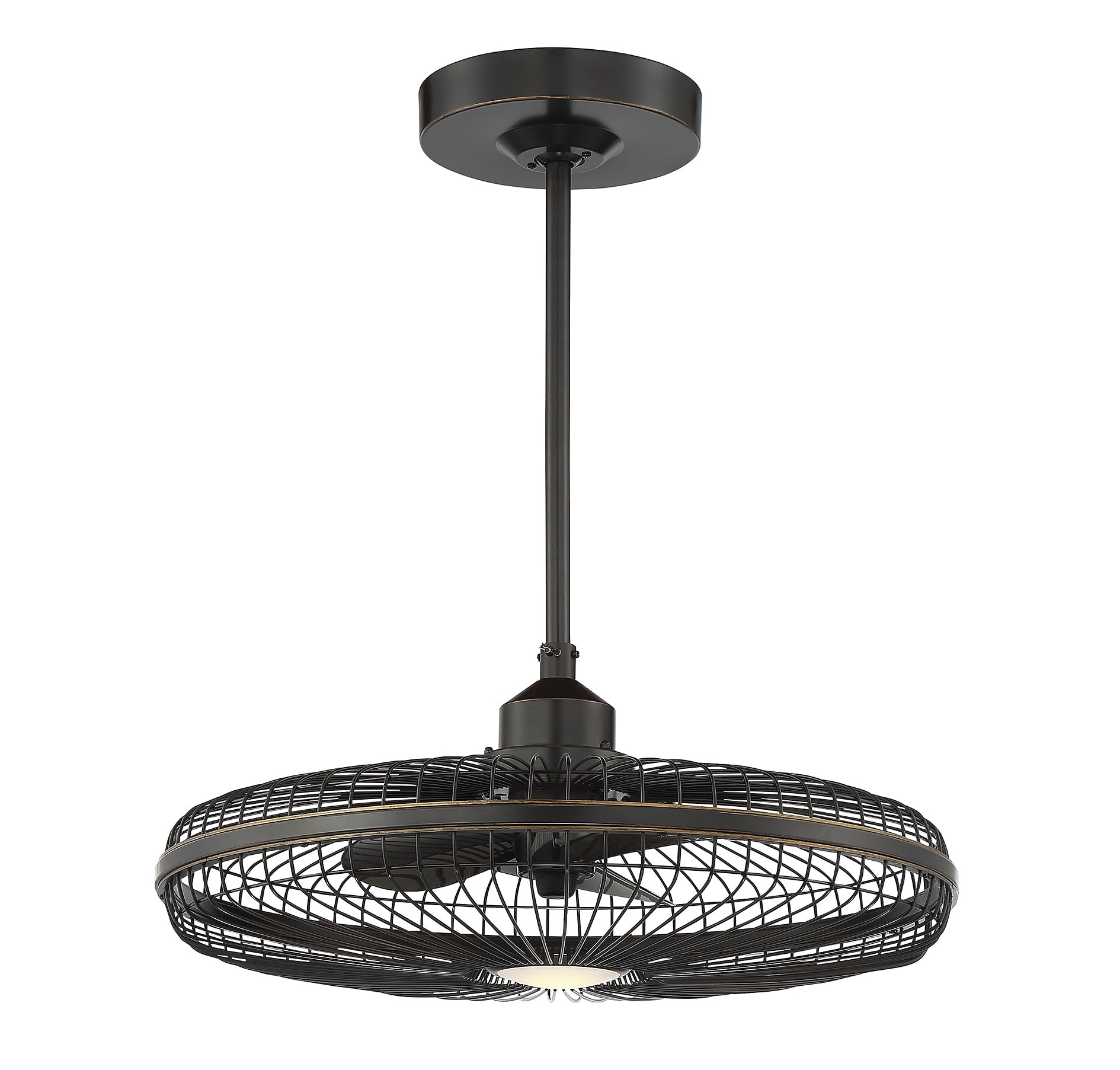 Wetherby Classic Bronze Industrial LED Chandelier Fan with Remote
