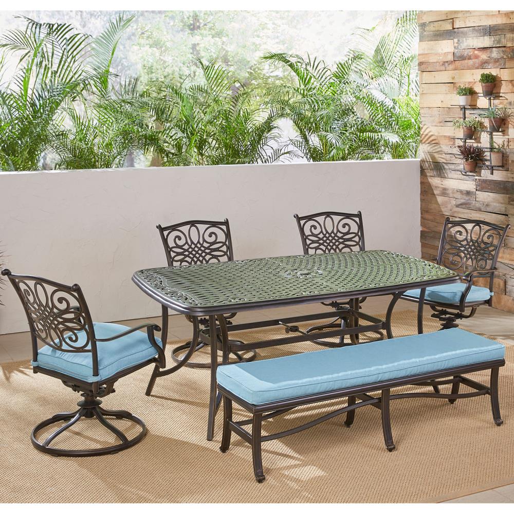 Hanover TRADDN6PCSW4BN-BLU Patio-Dining-Sets - View #12