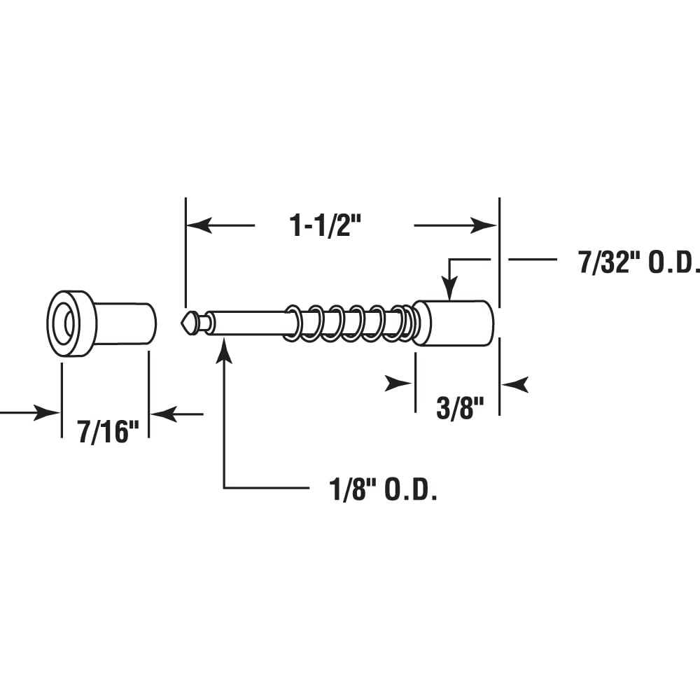 Prime-Line Window Screen Plunger Latch Nylon for 3/8 to 7/16 in. Frame ...