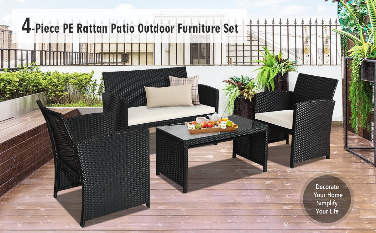 Forclover HYFC-4PCS239WH Patio-Conversation-Sets - View #8