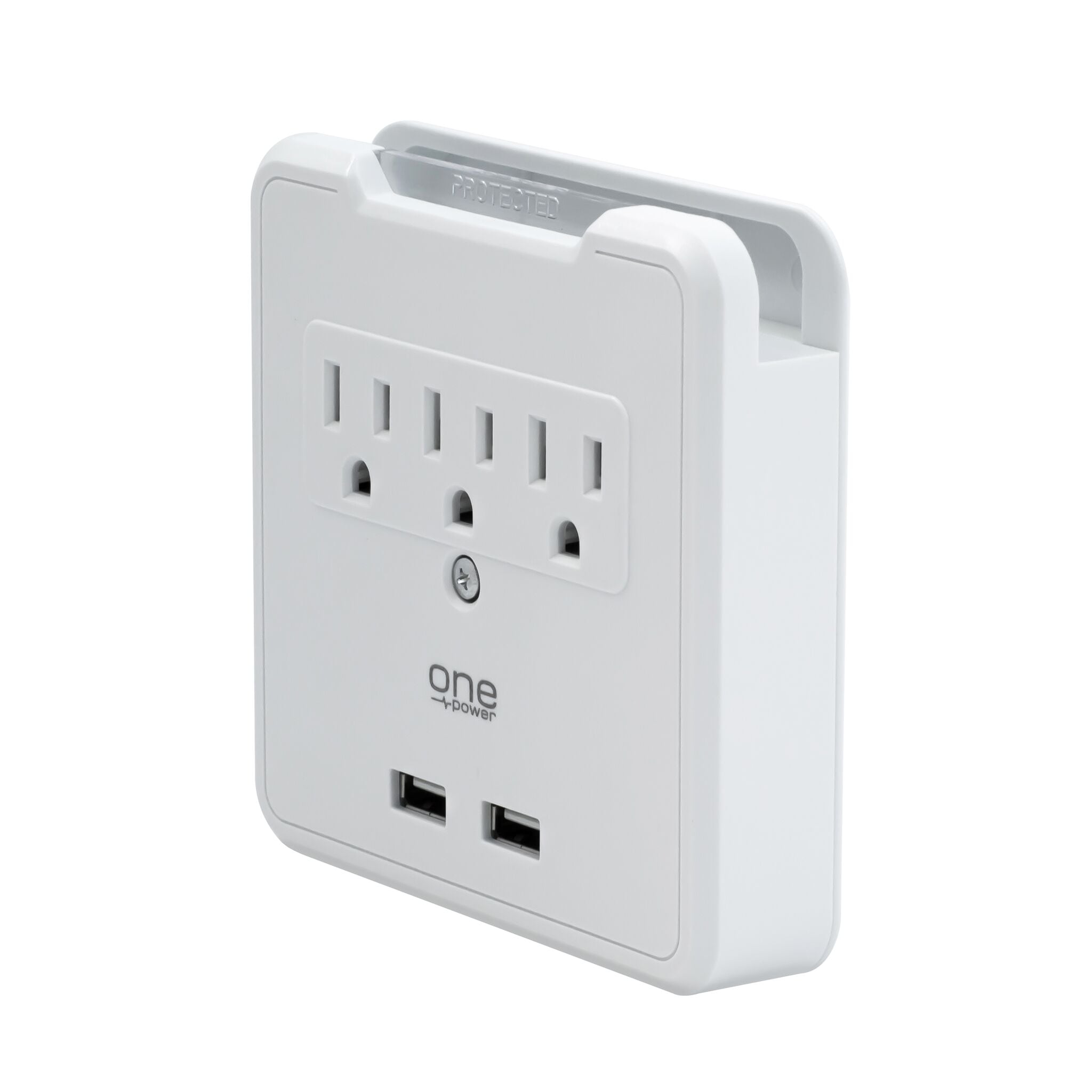 ONE Smart CE Gear PWS321 15-Amp 3-wire Grounding Single To Triple White Surge Standard Adapter