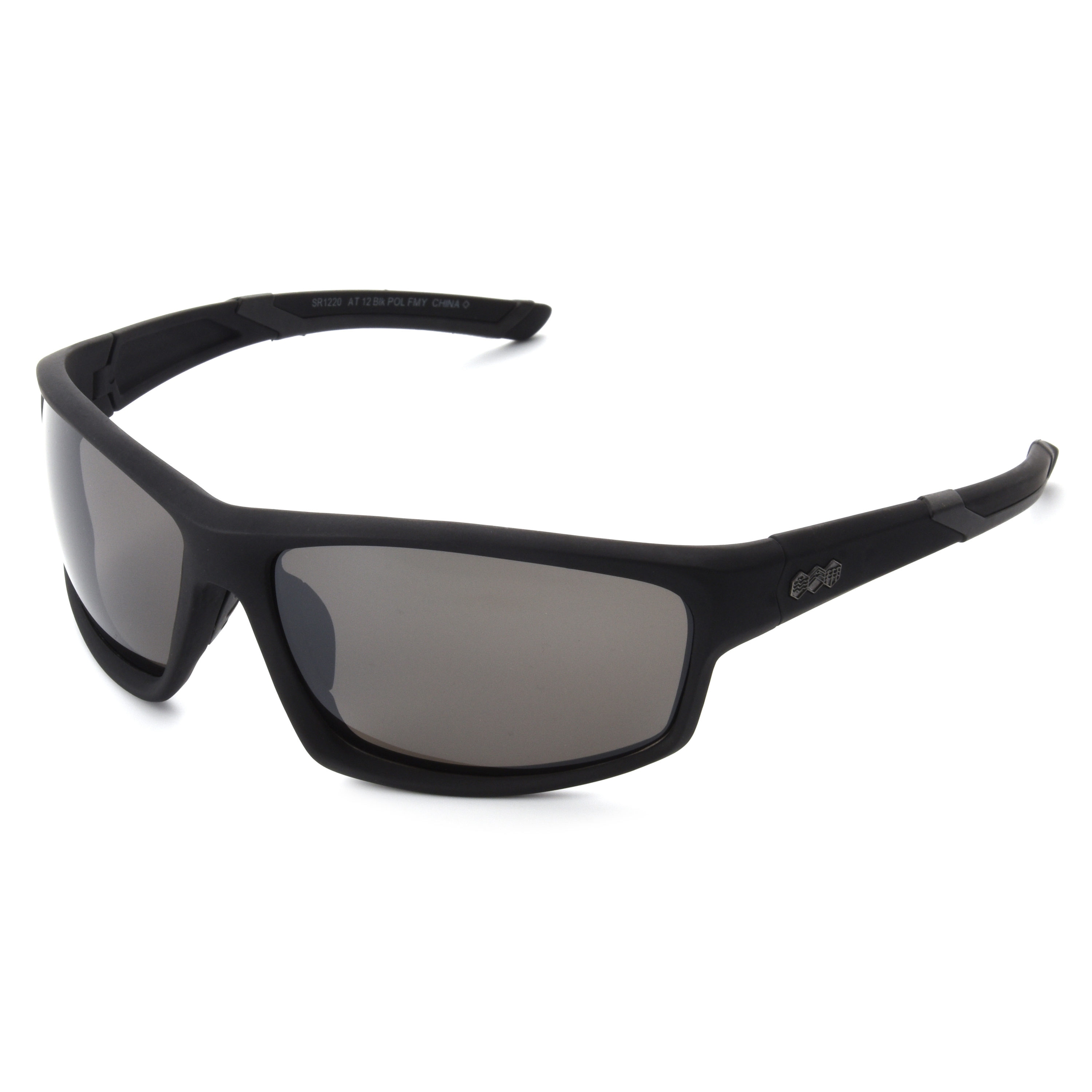 Foster Grant All Terrain 12 Mens Polarized Black Rubberized Plastic  Sunglasses at