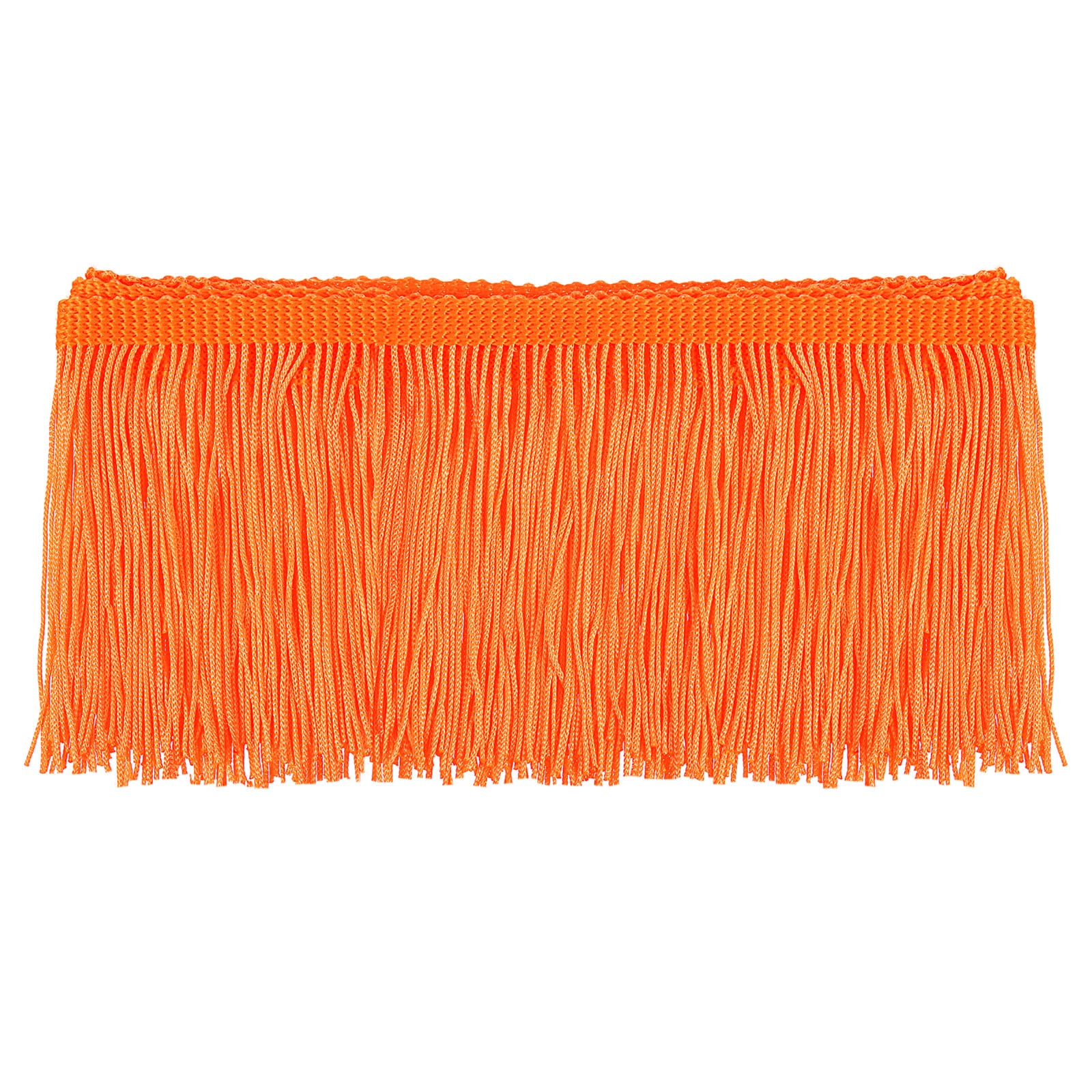 Unique Bargains 5 Yards 4 Inch Chainette Fringe Trim Tassel Sewing Trim Polyester Fringe Trim Ribbon for DIY Sewing Crafts Clothing Lamp Shade Decoration Fluorescent Orange