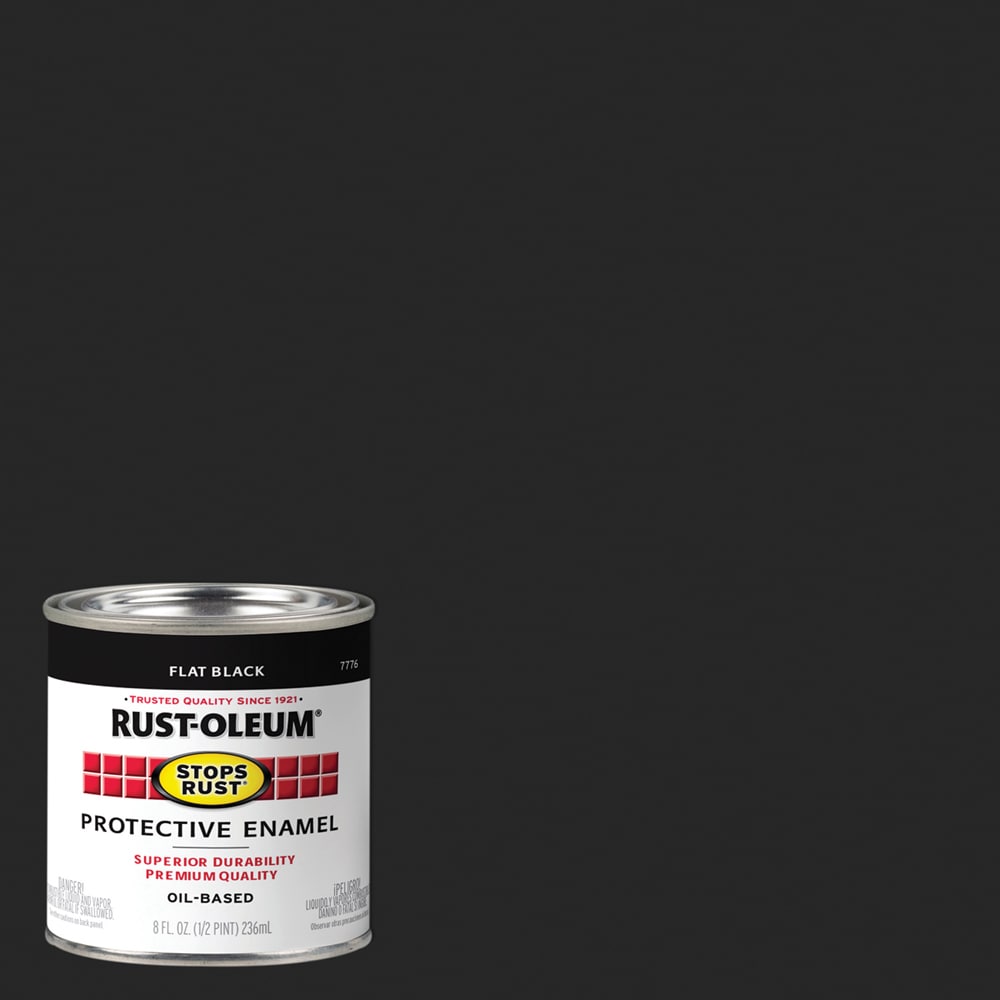 Rust-Oleum Stops Rust Flat Black Interior/Exterior Oil-based Industrial ...