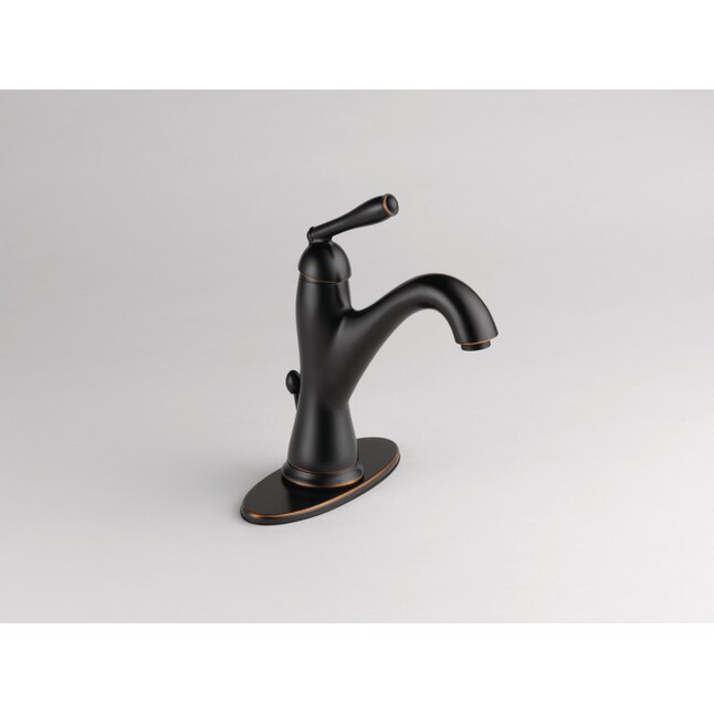 Delta Burke Oil Rubbed Bronze 1-handle Single Hole WaterSense Bathroom Sink Faucet with Drain Delta Burke Oil Rubbed Bronze 1-handle Single Hole WaterSense Bathroom Sink Faucet with Drain