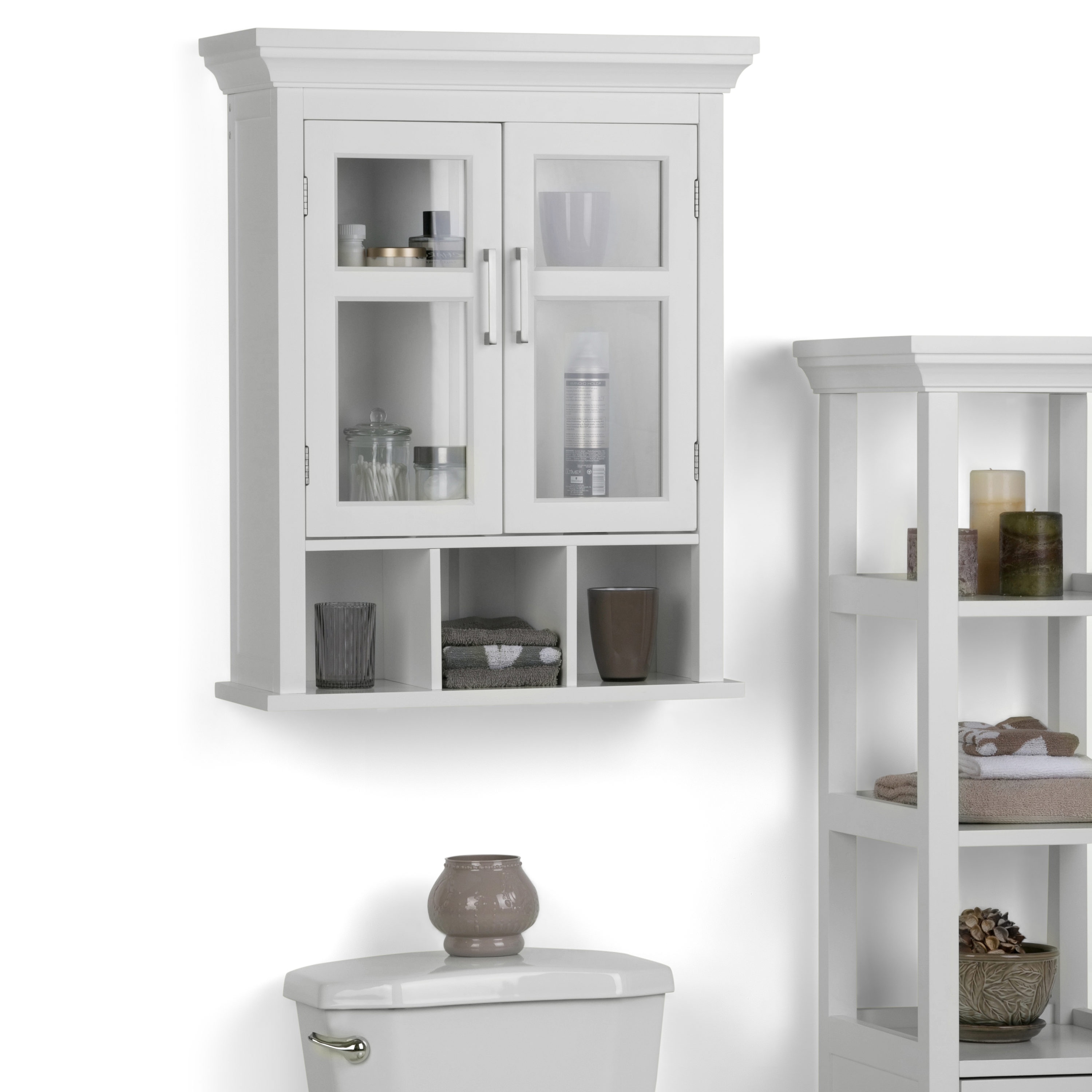 Simpli Home AXCBSAVN04-WH Bathroom-Wall-Cabinets - View #8