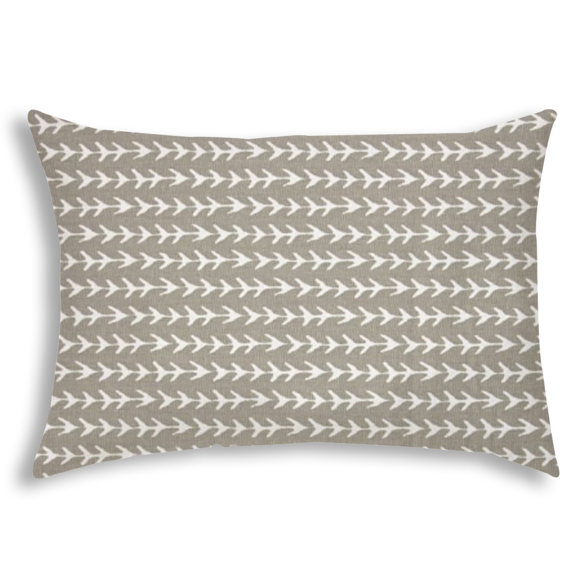 Joita 14-in x 20-in Taupe, White Indoor Decorative Pillow in the Throw ...