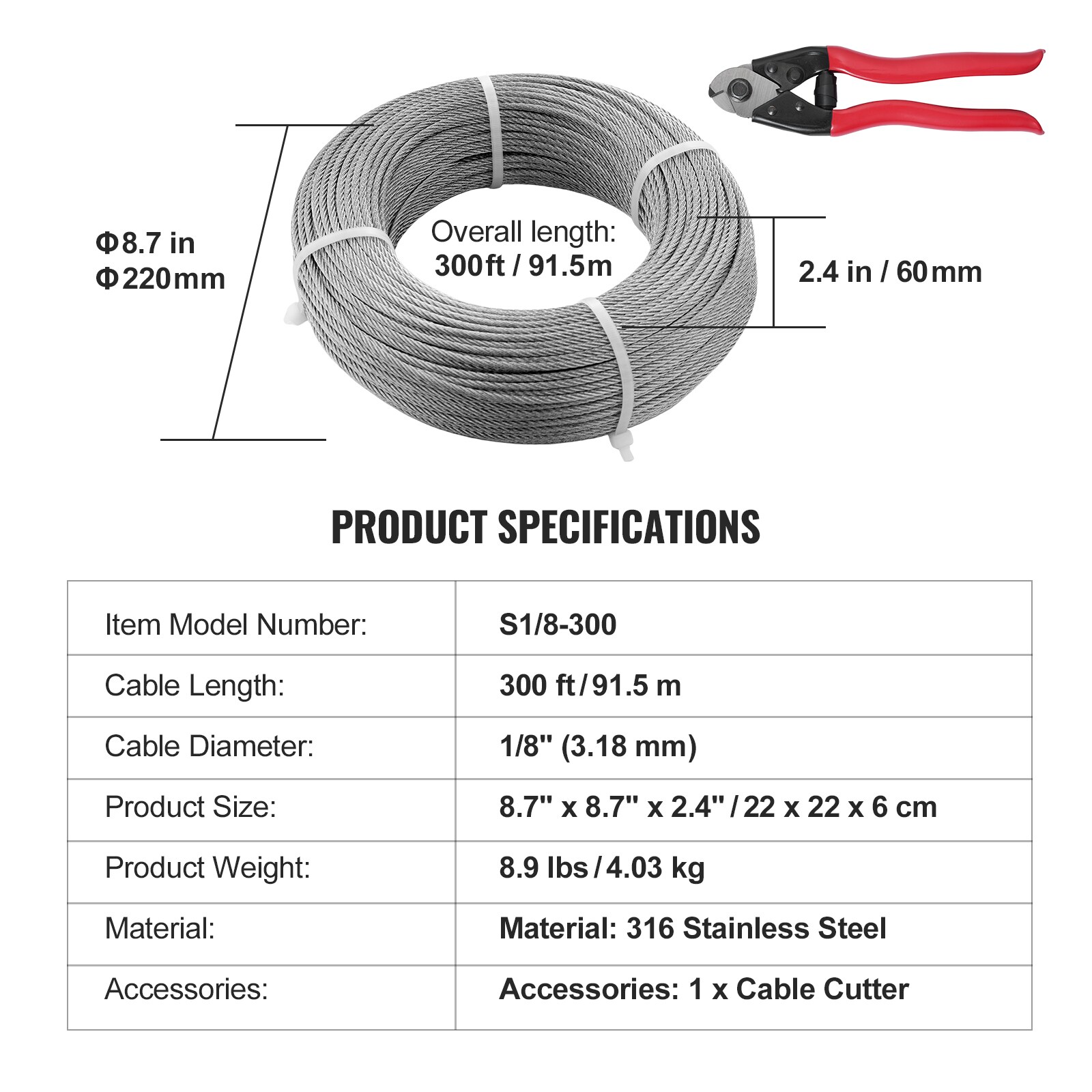 VEVOR SCGSS316BXG300456V0 Deck-Tools-Accessories - View #7