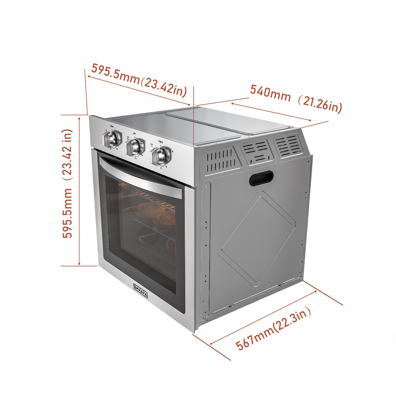 Empava EMP-24WOE40L Swall-Elec-Oven - View #3