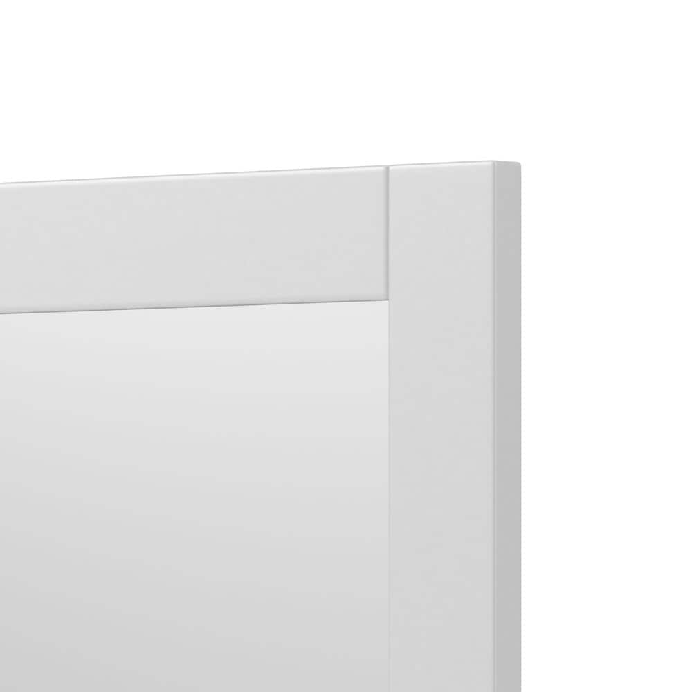 CRAFT + MAIN Jaxon 22-in x 32-in Framed Bathroom Vanity Mirror (White ...