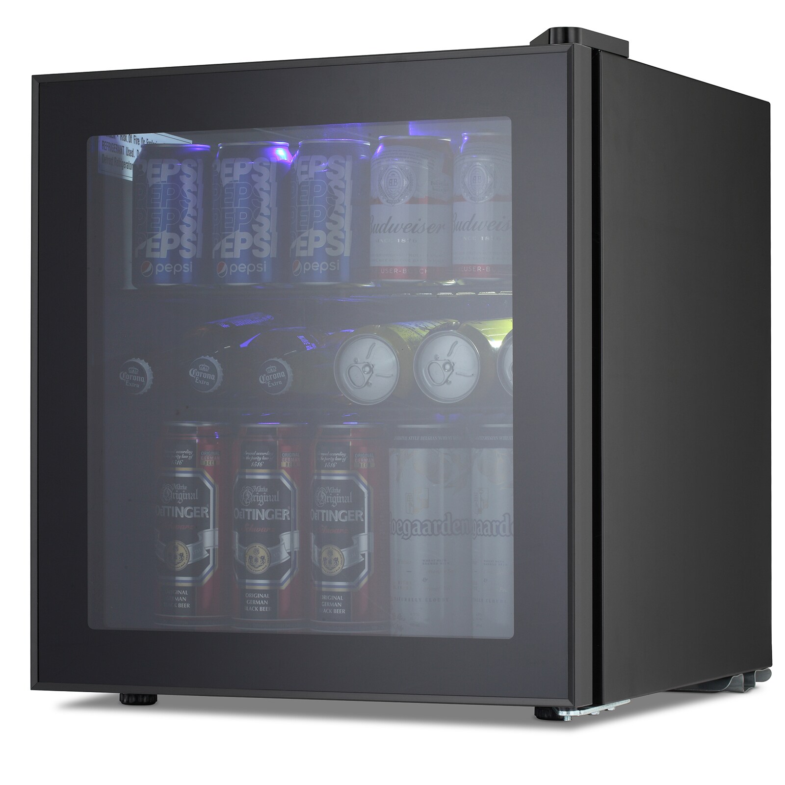 Husky Glass Door 1.6 Cu.Ft/46L Mini Fridge