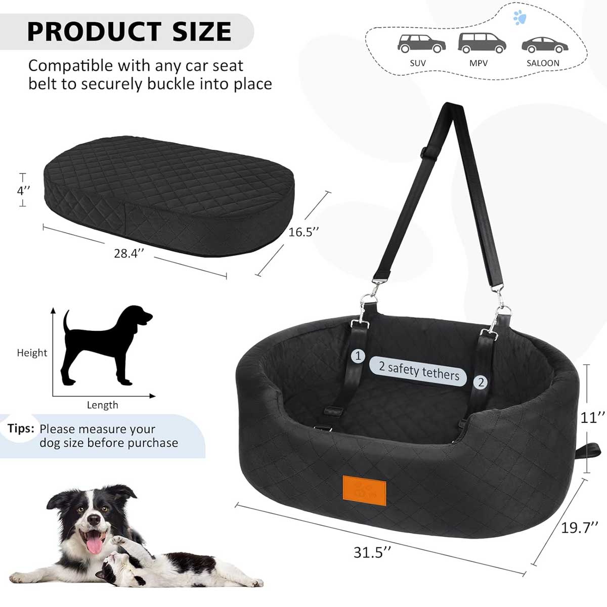 Aoibox LADS0917041 Dog-Car-Seats - View #4
