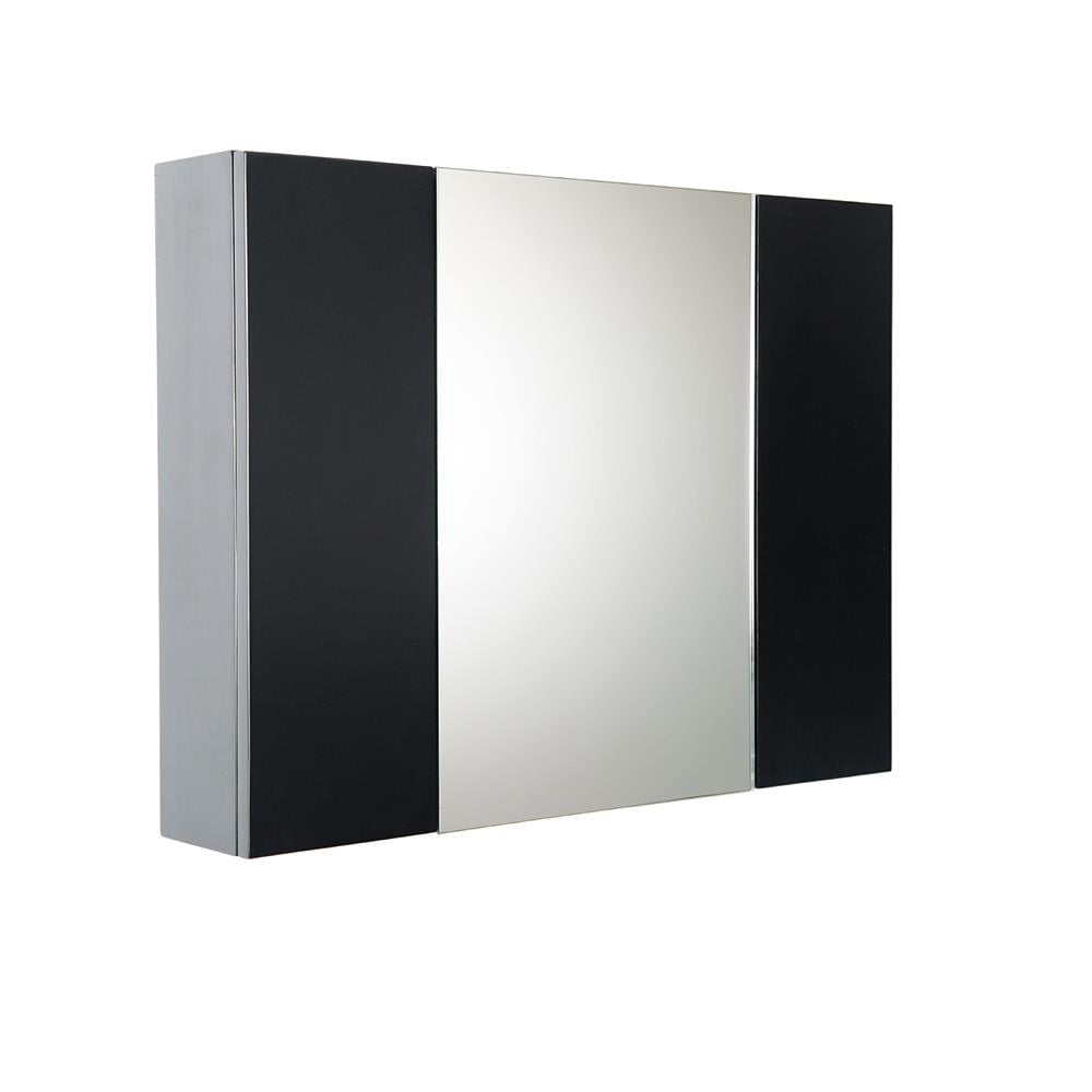 Fresca FMC6183ES Modello 32-Inches x 23.65-Inches Surface Mount Espresso Mirrored Rectangle Soft Close Medicine Cabinet