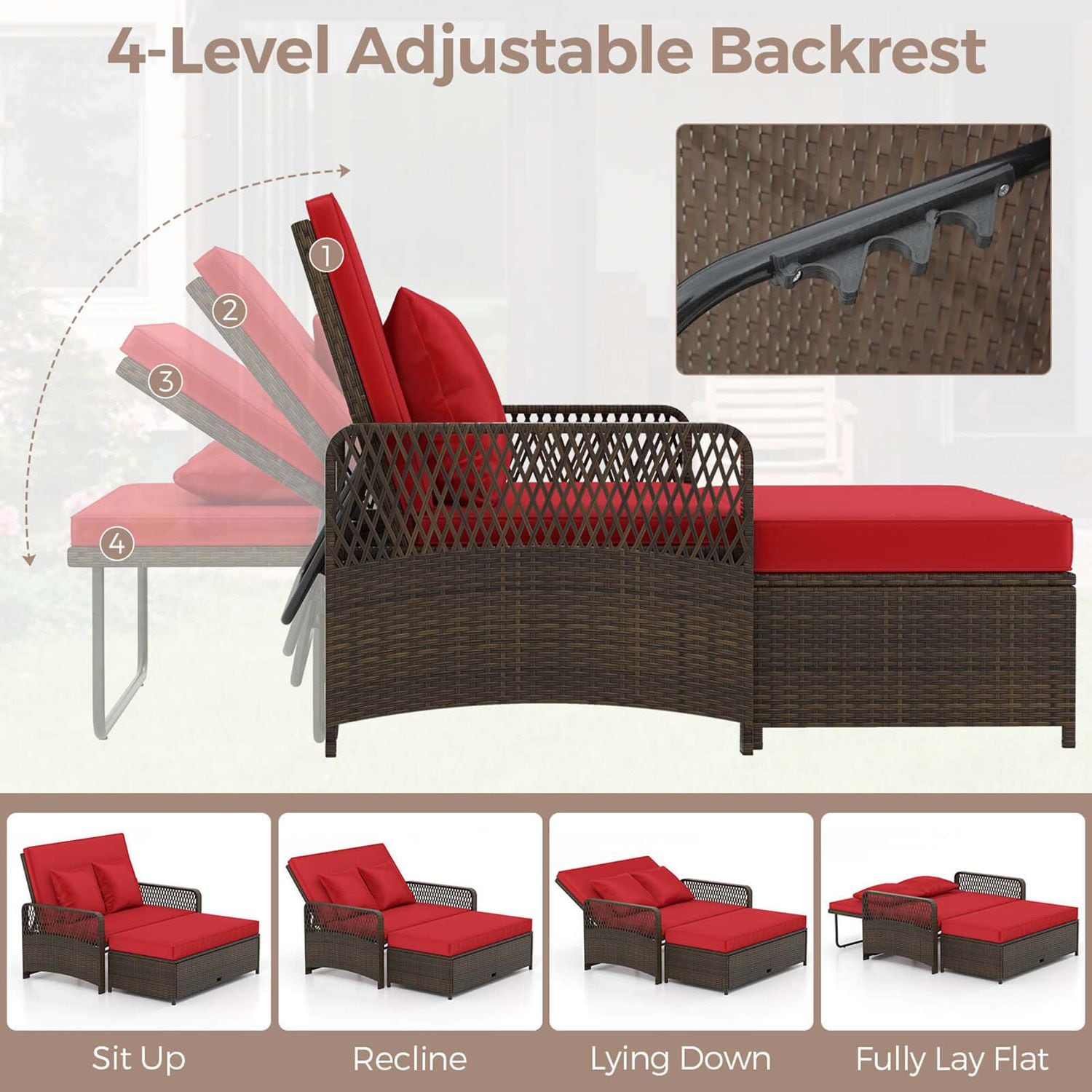 Costway HCST04216 Patio-Sofas-Daybeds - View #7