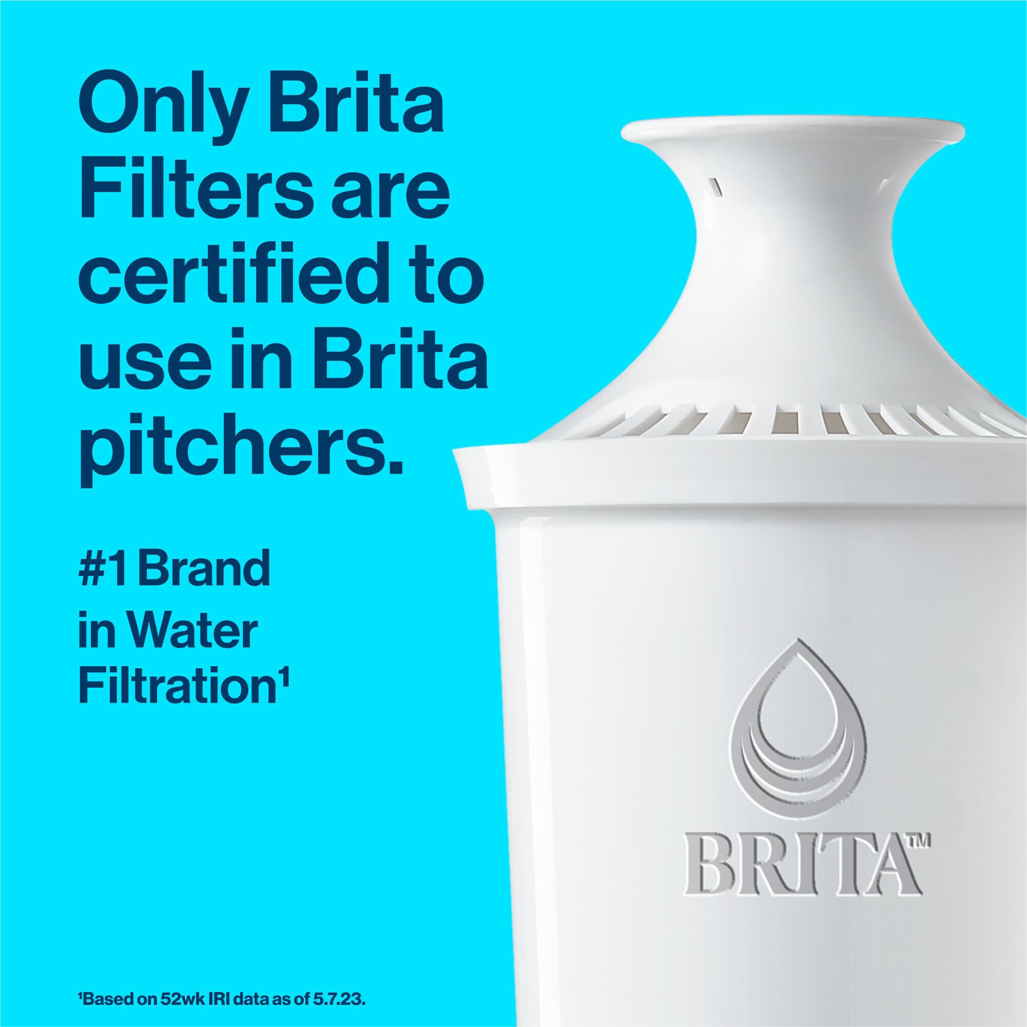 Brita White Standard Water Filter Replacements, 6-Pack