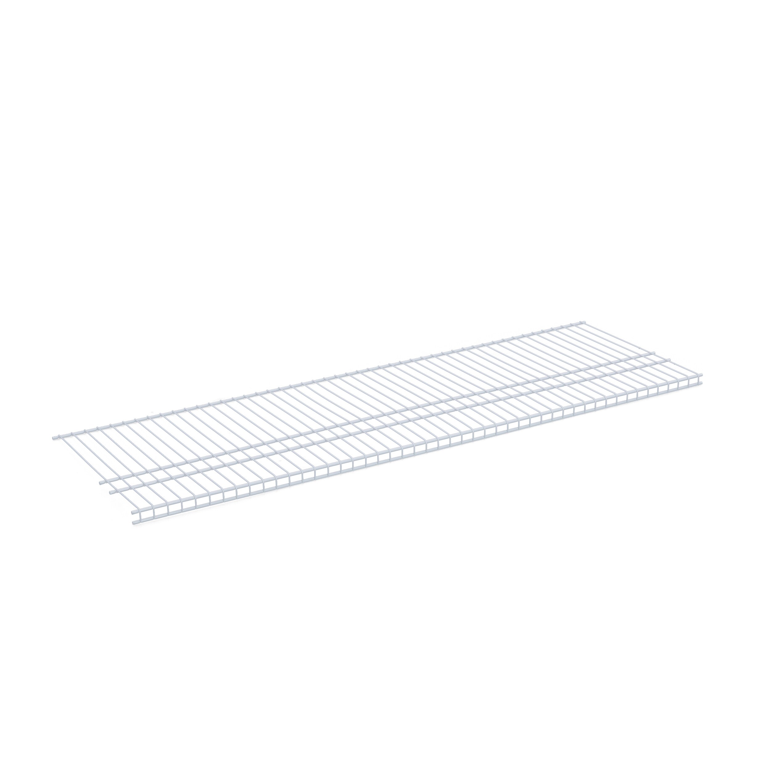 144 in. W x 20 in. D White Steel Close Mesh Ventilated Wall Mounted Wire  Shelf