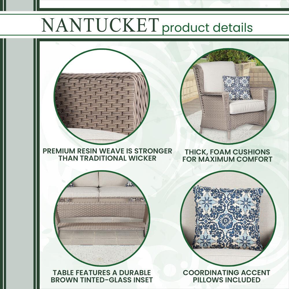 Hanover NANT4PC-GRY Patio-Conversation-Sets - View #4