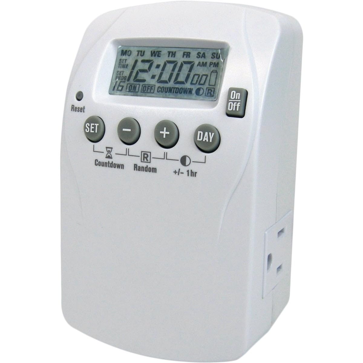 Prime Wire & Cable Prime Wire Cable TNDHD002 2-Outlet 7-Day Heavy-Duty Digital Timer #PRIME WIRE & CABLE