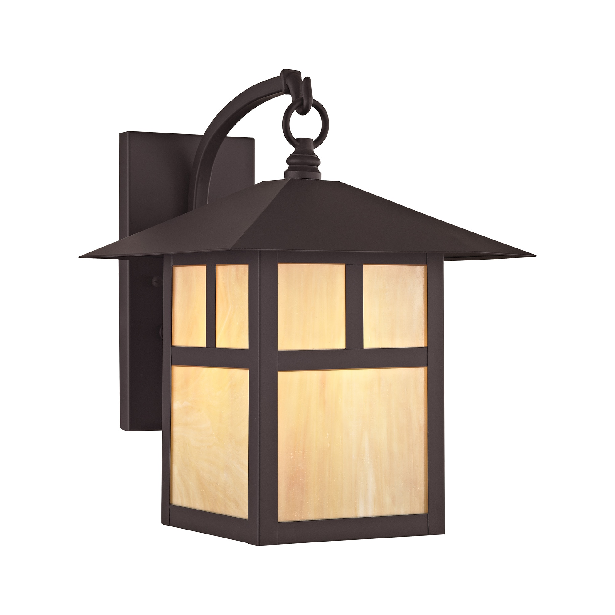Livex Lighting 2133-07 Montclair Mission 1 -Light 13.75-in H Bronze Hardwired Outdoor Wall Light
