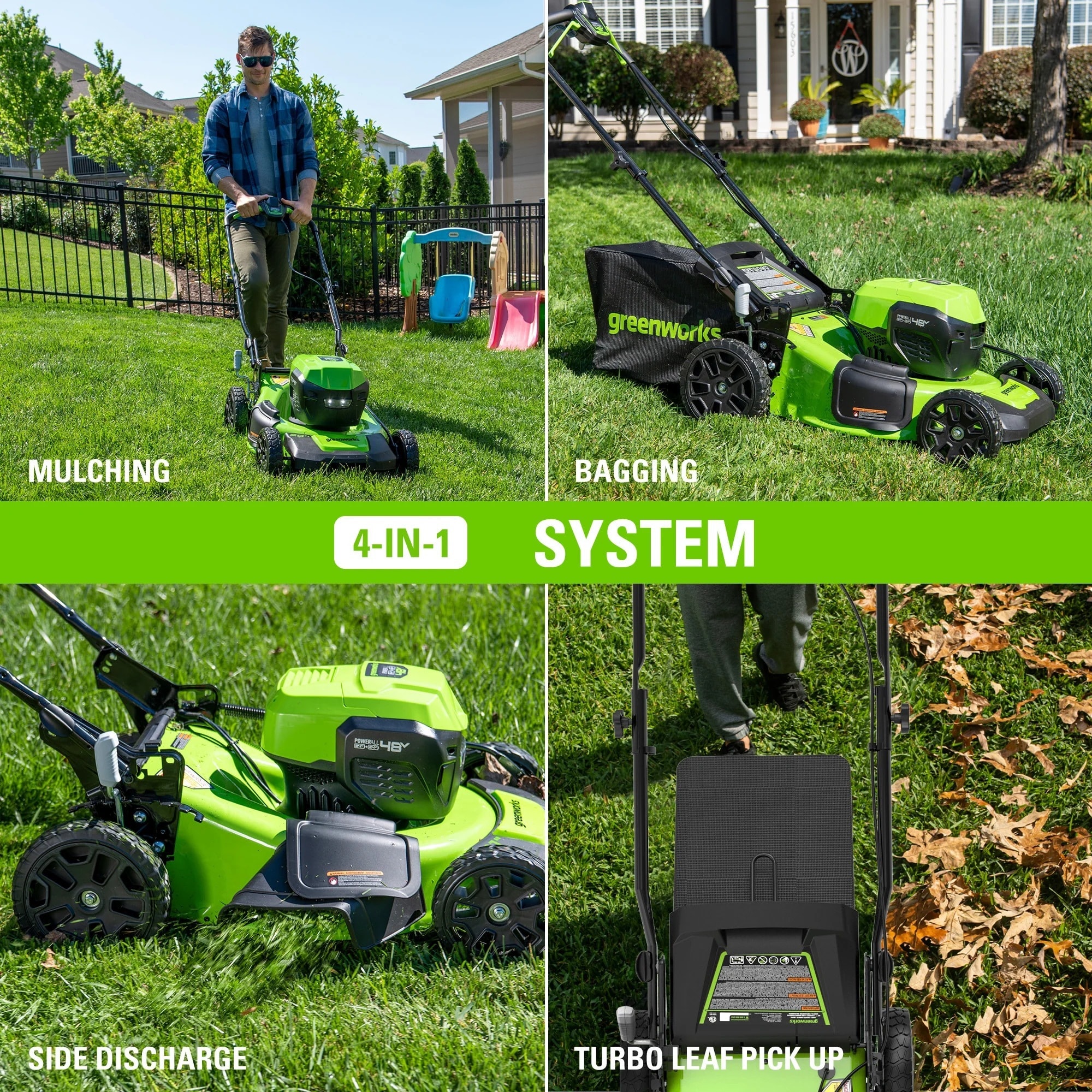 Greenworks MO48L4210 Cordless-Elec-Push-Mowers - View #3