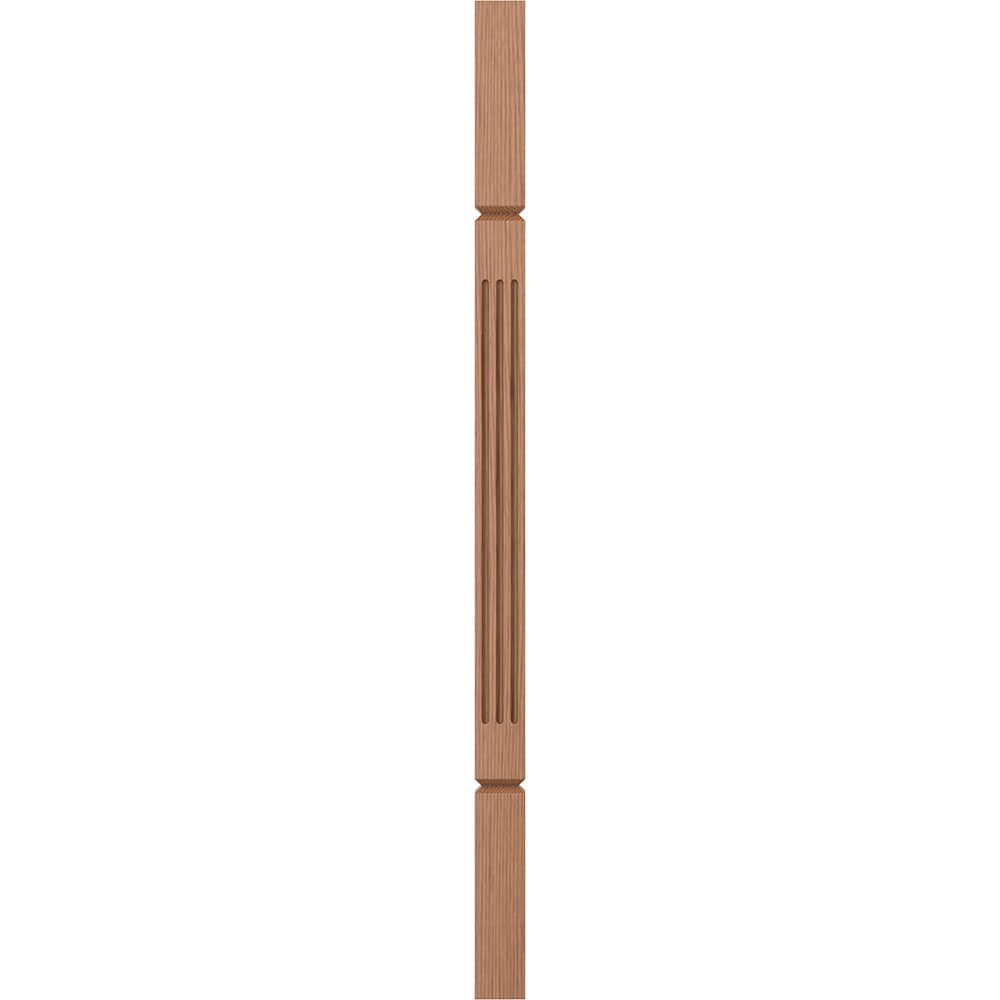 L.J. Smith Stair Systems LJF-5360V-WO 34 34-in x 1.75-in Unfinished White Oak Square Top Stair Baluster