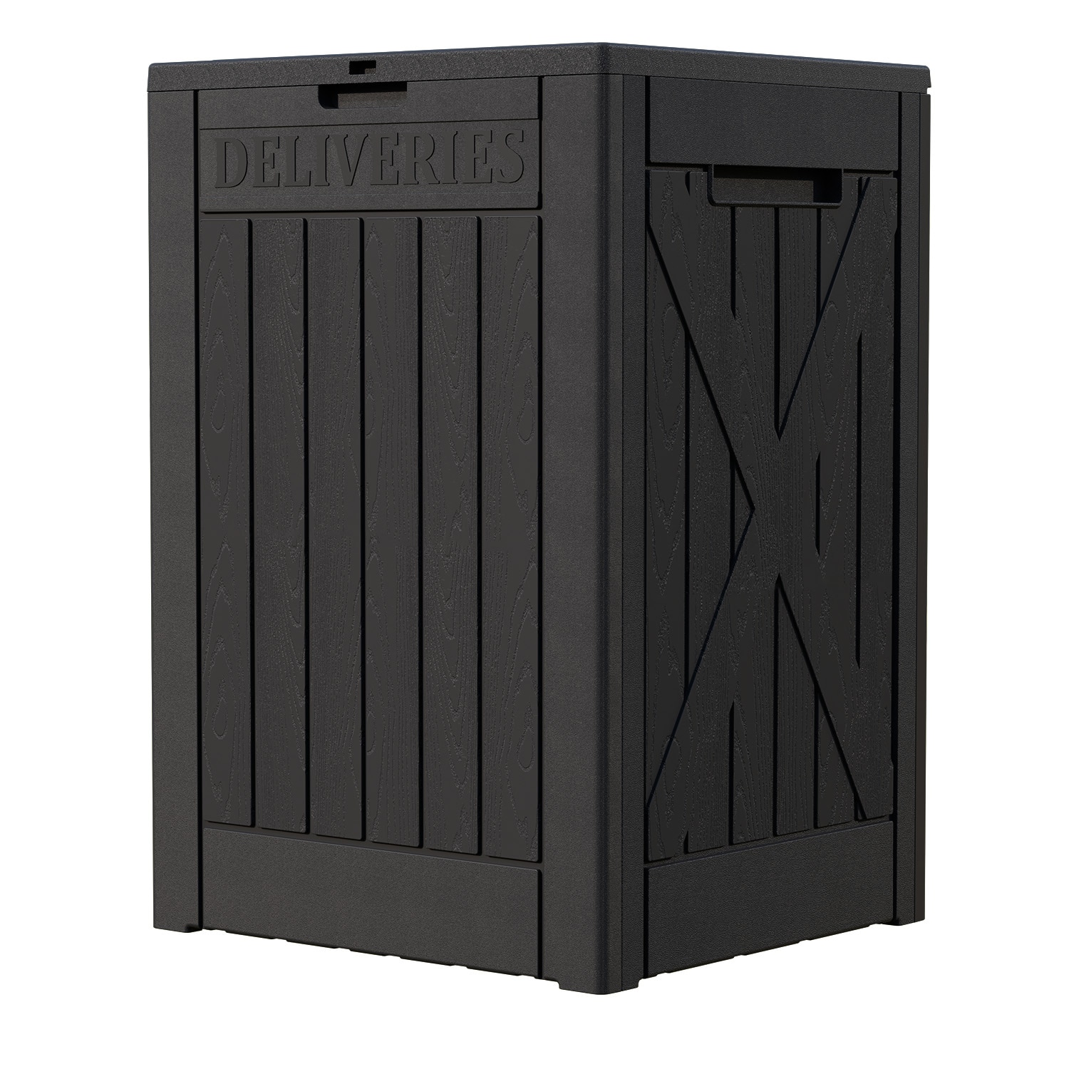 Patiowell WES-DE48-0 48-Gallon Black Plastic Deck Box