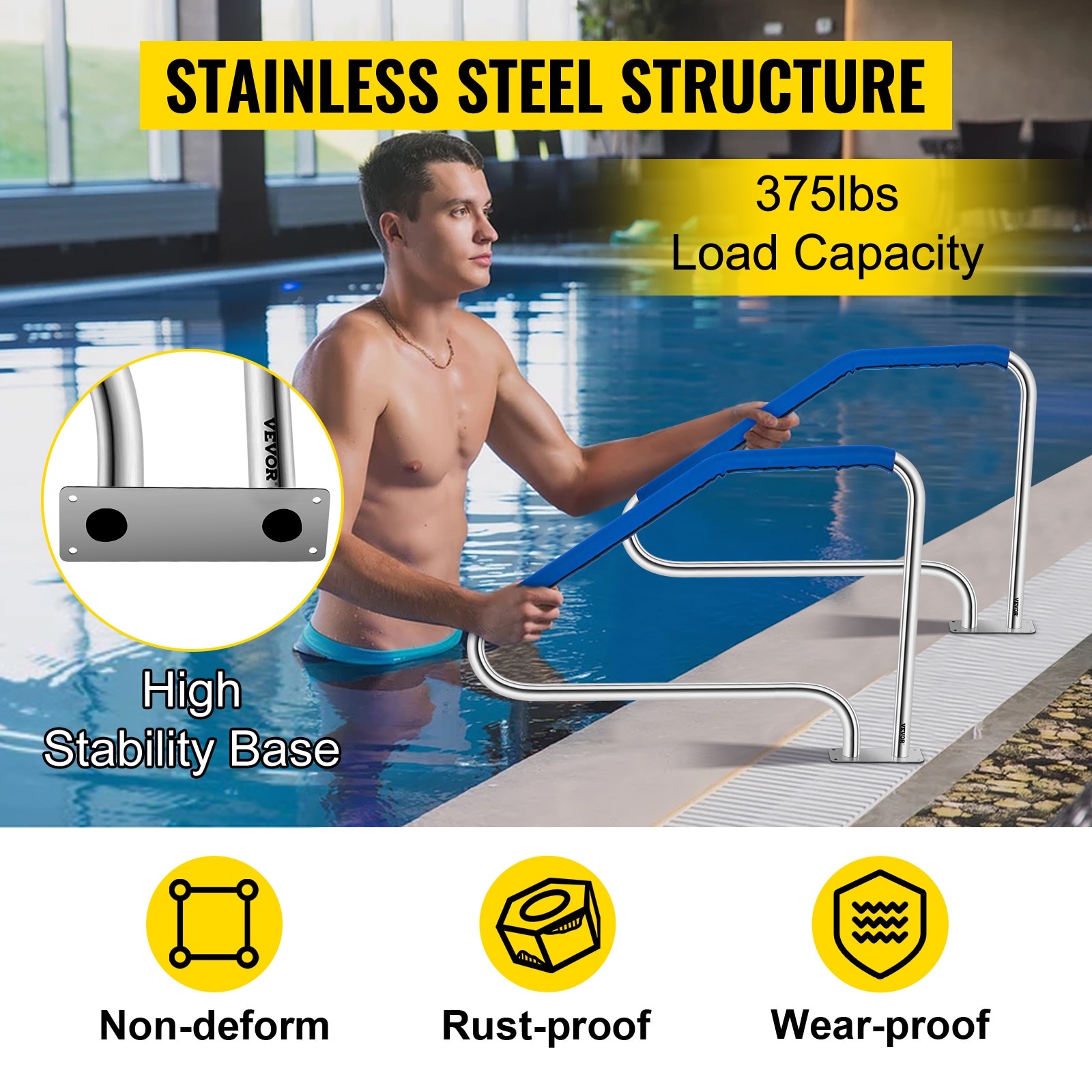 VEVOR WYCYCBX449X344MSTV0 Above-Ground-Pool-Lad-Steps - View #4