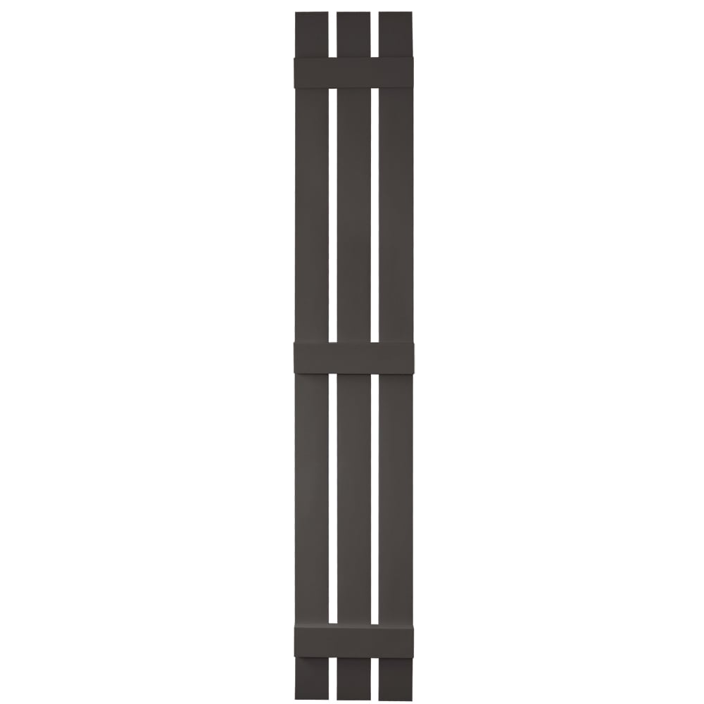 Vantage V5371280018 11.875-in W x 78.625-in H Charcoal Board and batten Spaced Exterior Shutters ( 1 -Pack )