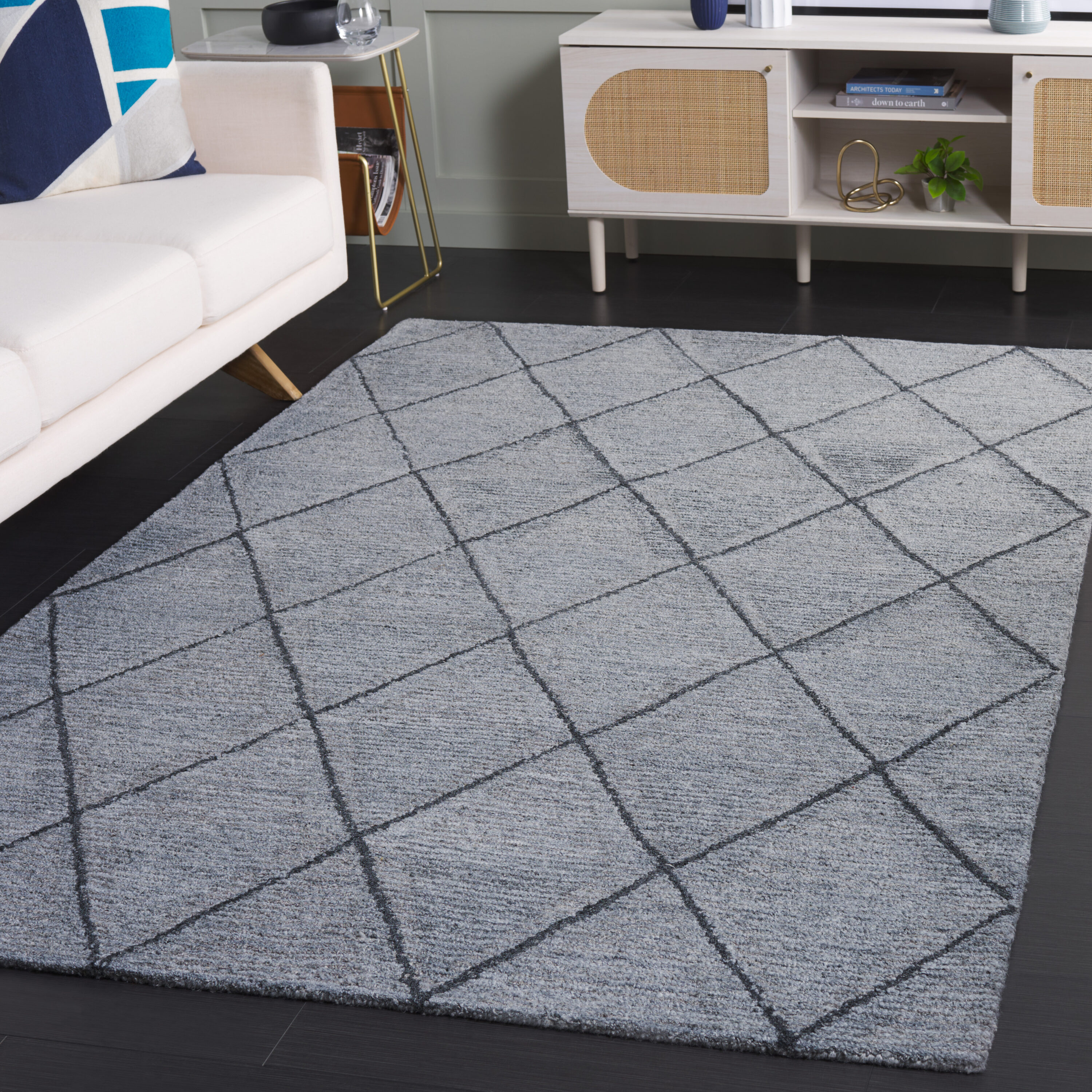  Metro 525 Gray/Charcoal Contemporary 4Ft x 6Ft Small Rectangle Rug