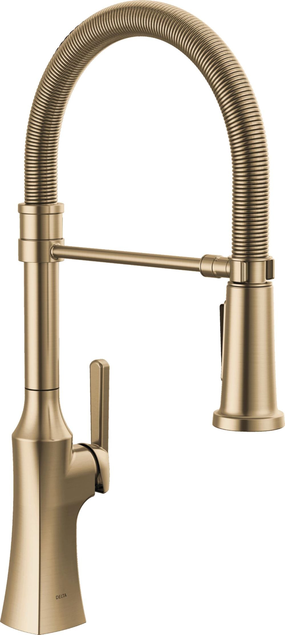 Delta 18887-CZ-DST Ermelo Champagne Bronze Single Handle Deck-mount Pull-down Kitchen Faucet with Sprayer ( Deck Plate Included )
