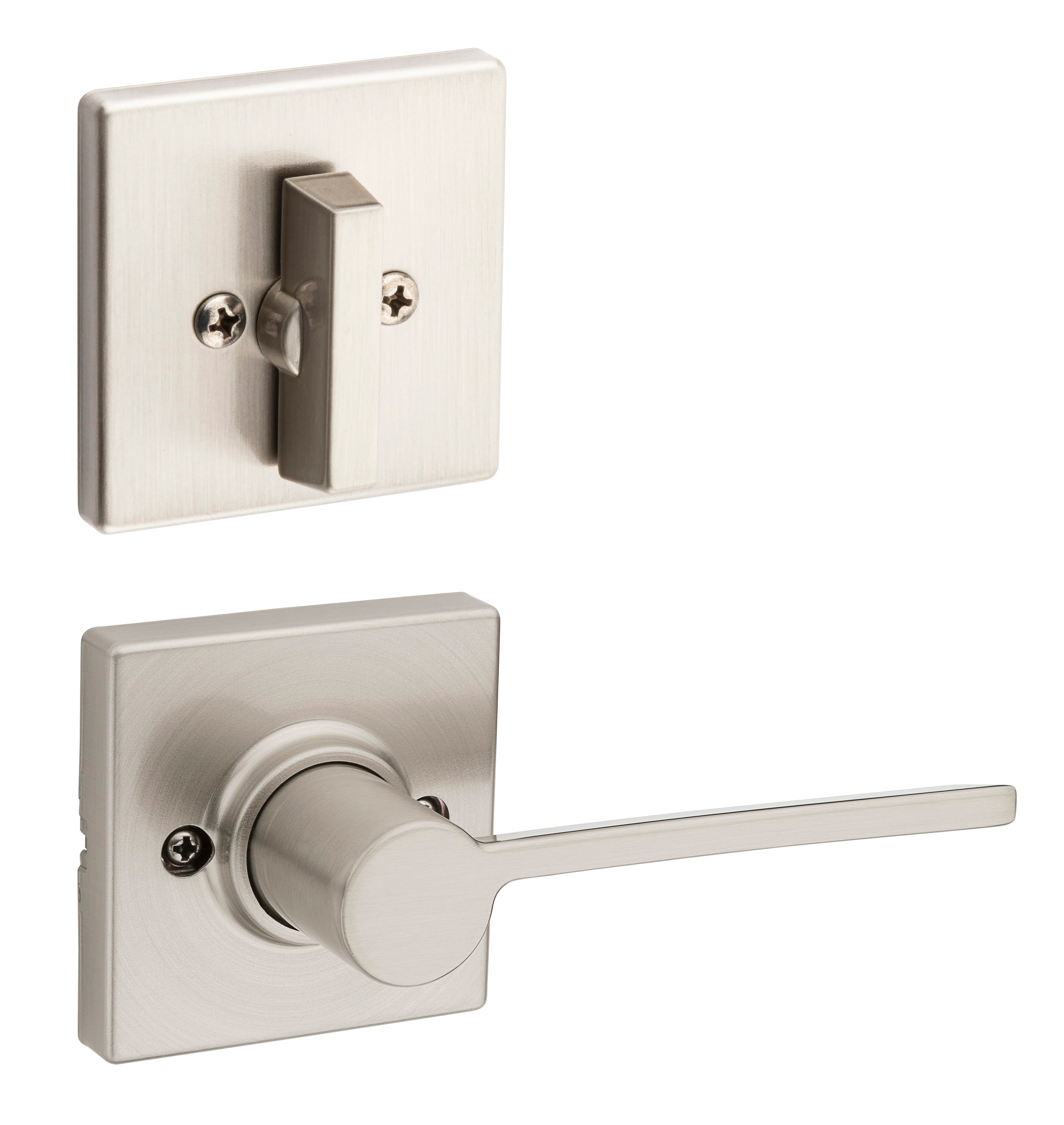 Kwikset Satin Nickel Single-Cylinder Deadbolt Entry Door Interior ...