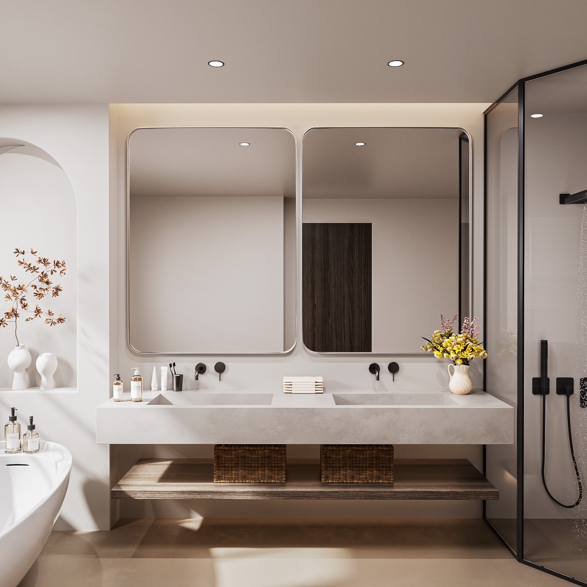 LOVMOR Y-TM4836-S Framed-Bath-Mirrors - View #5