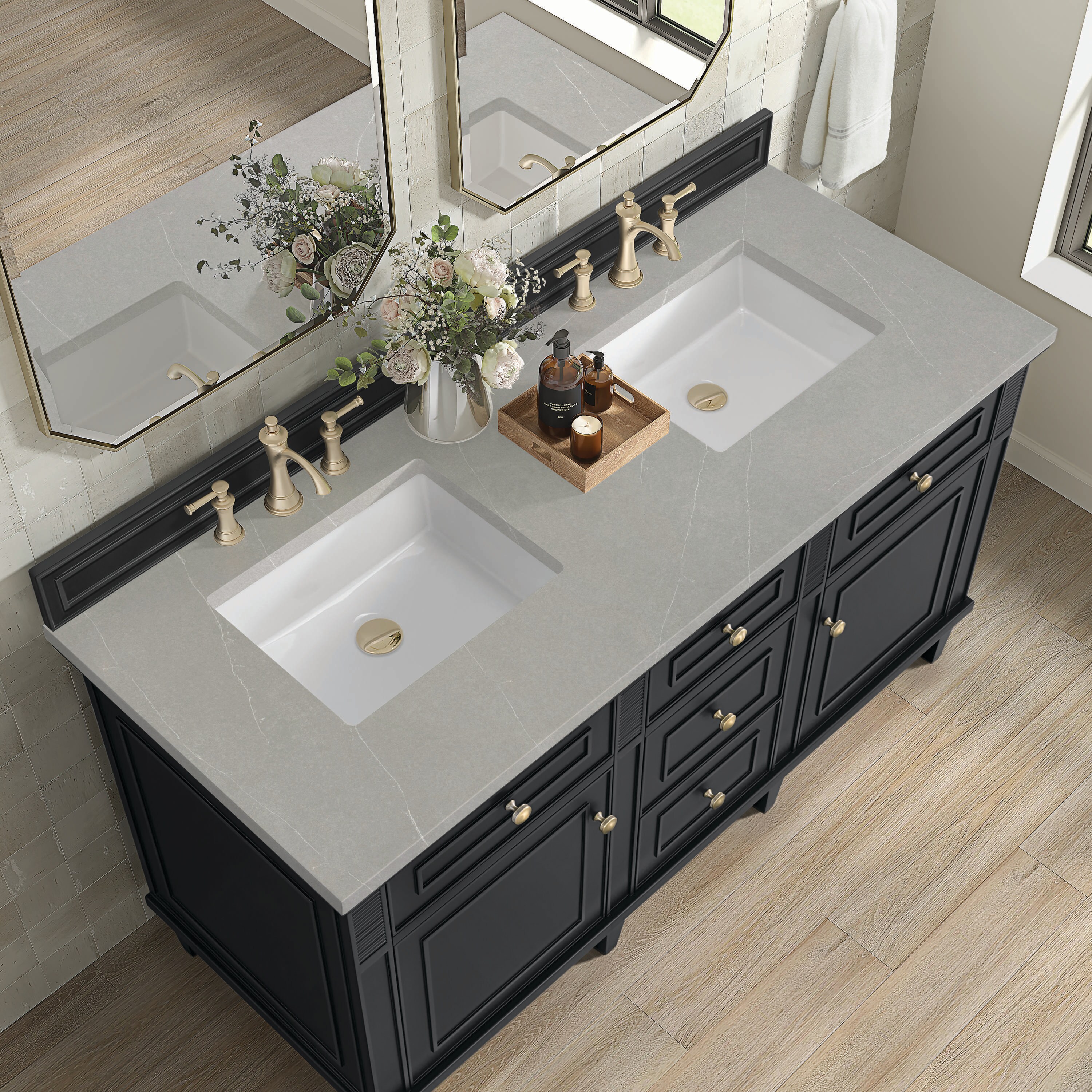 James Martin Vanities 424-V60D-BKO-3ESR Bath-Vanity-Combo - View #5