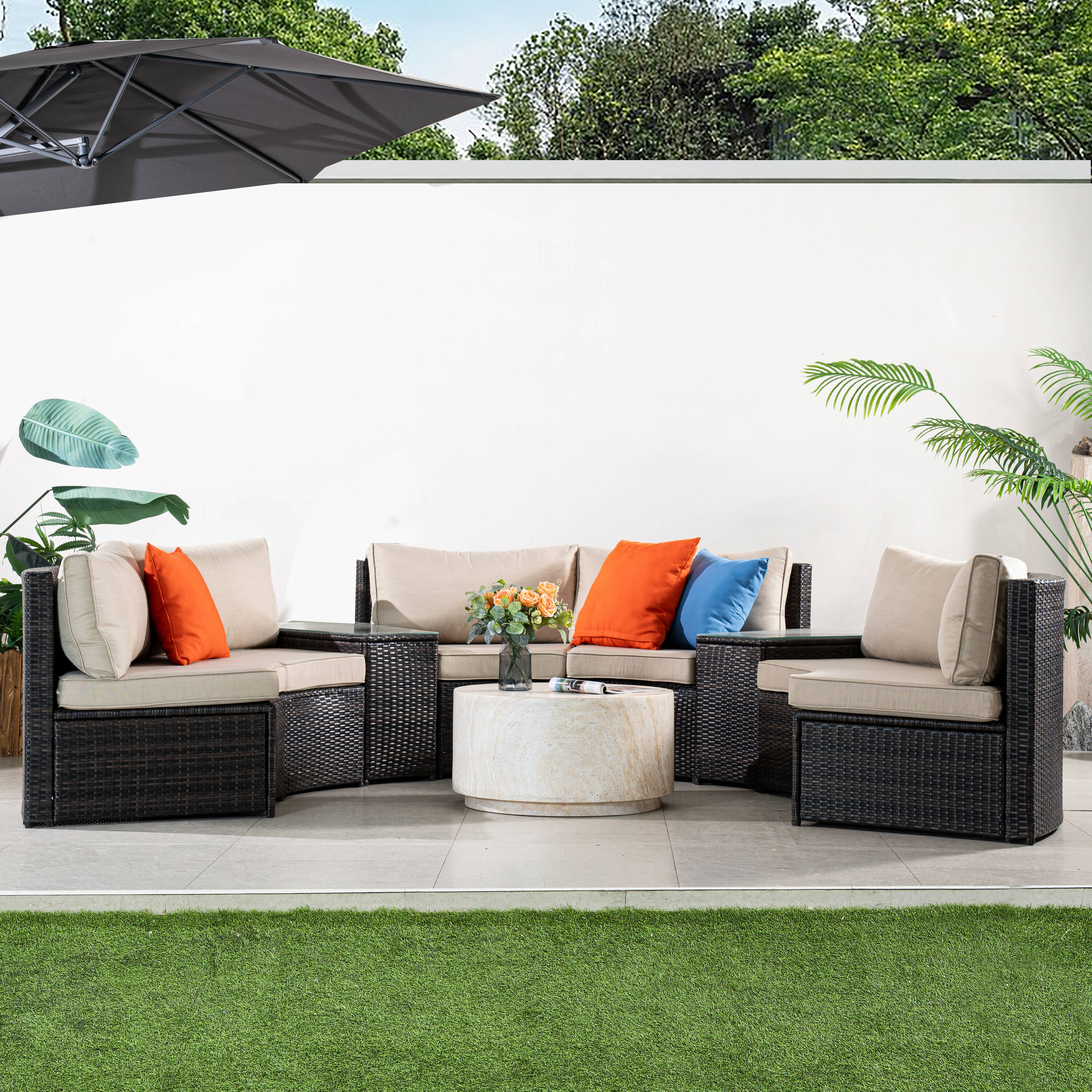 Direct Wicker DWS-1205BR&240076T Patio-Conversation-Sets - View #7