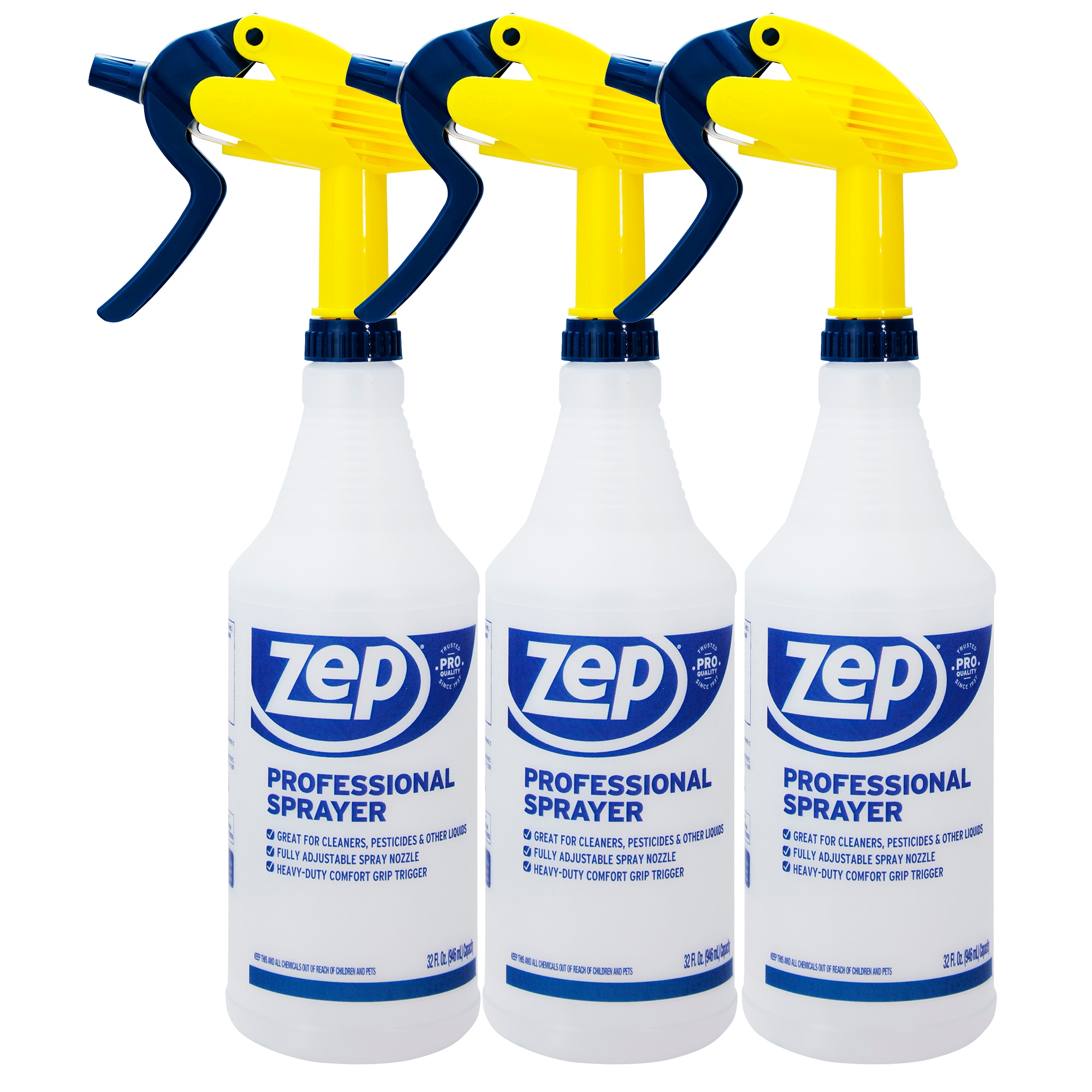 Zep 3-Pack 32 oz. Plastic Whole Bottle in the Spray Bottles