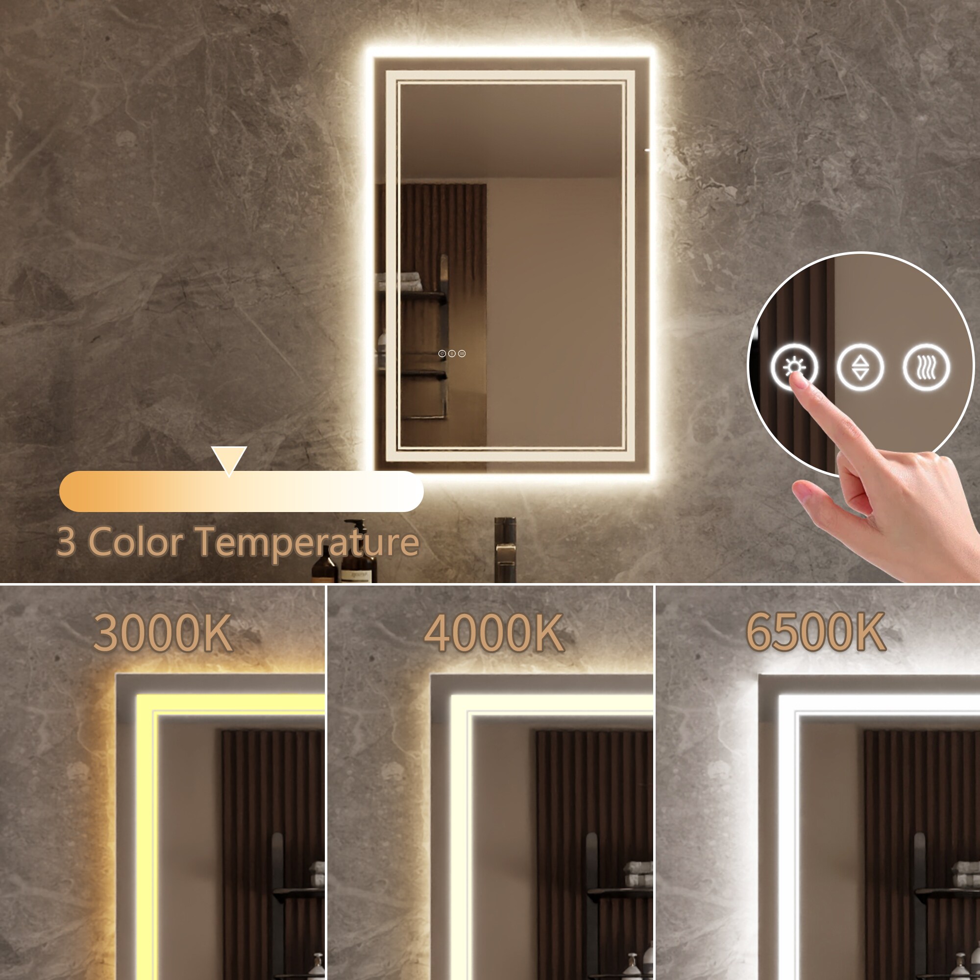 Bayfeve BFXB-3S2436-MIR Framed-Bath-Mirrors - View #10