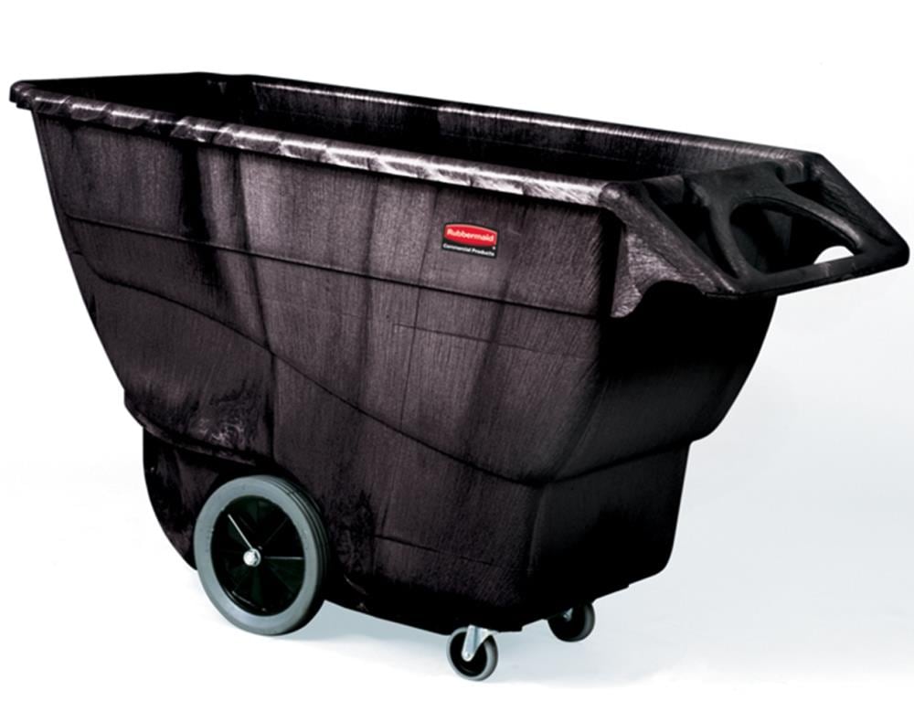 Salvage Bin Wheeler Carry Details about   Black Plastic Trash Dump Tilt Truck Recycling 750 Lb 