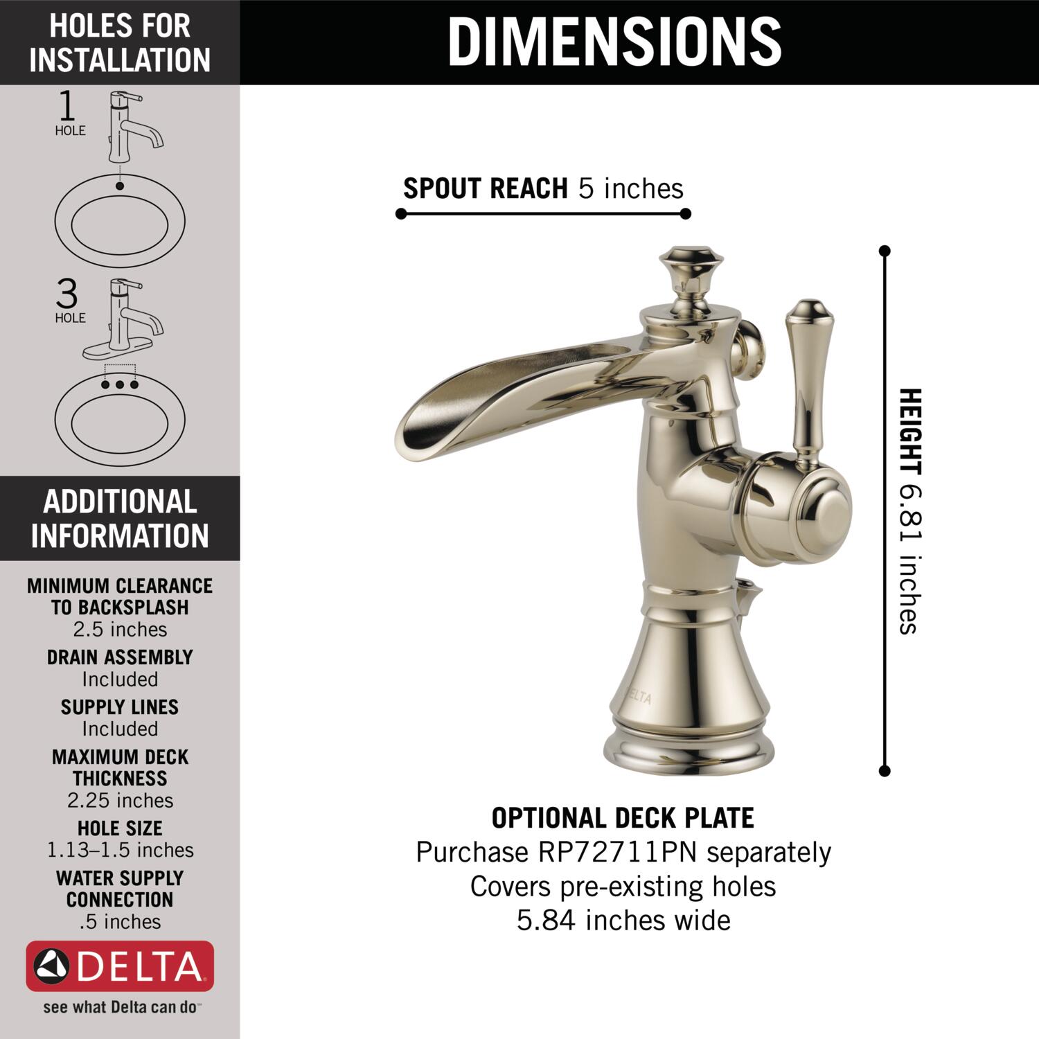 Delta 598LF-PNMPU Lavatory-Faucets - View #3