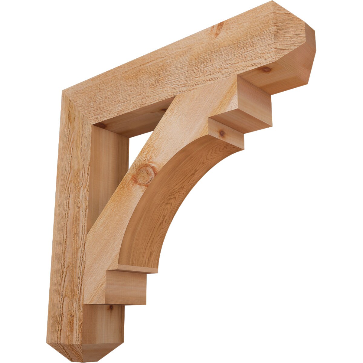 Ekena Millwork BKT06X32X32MRC04RWR Merced craftsman rough sawn 6-in x 32-in x 32-in Western red cedar Brown Wood Standard bracket