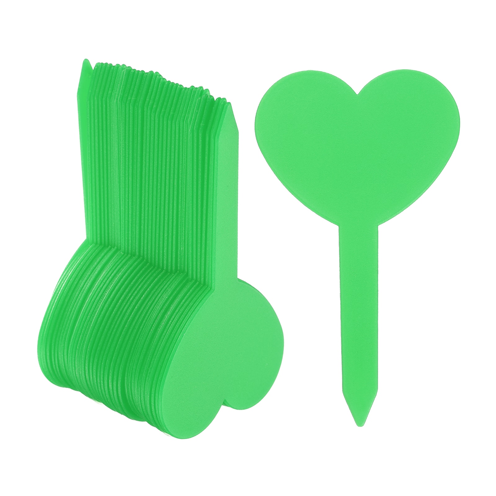 Harfington - 100pcs Plastic Plant Labels 3.26 x 1.97 Inch Reusable Waterproof Sun-Proof Garden Ta...