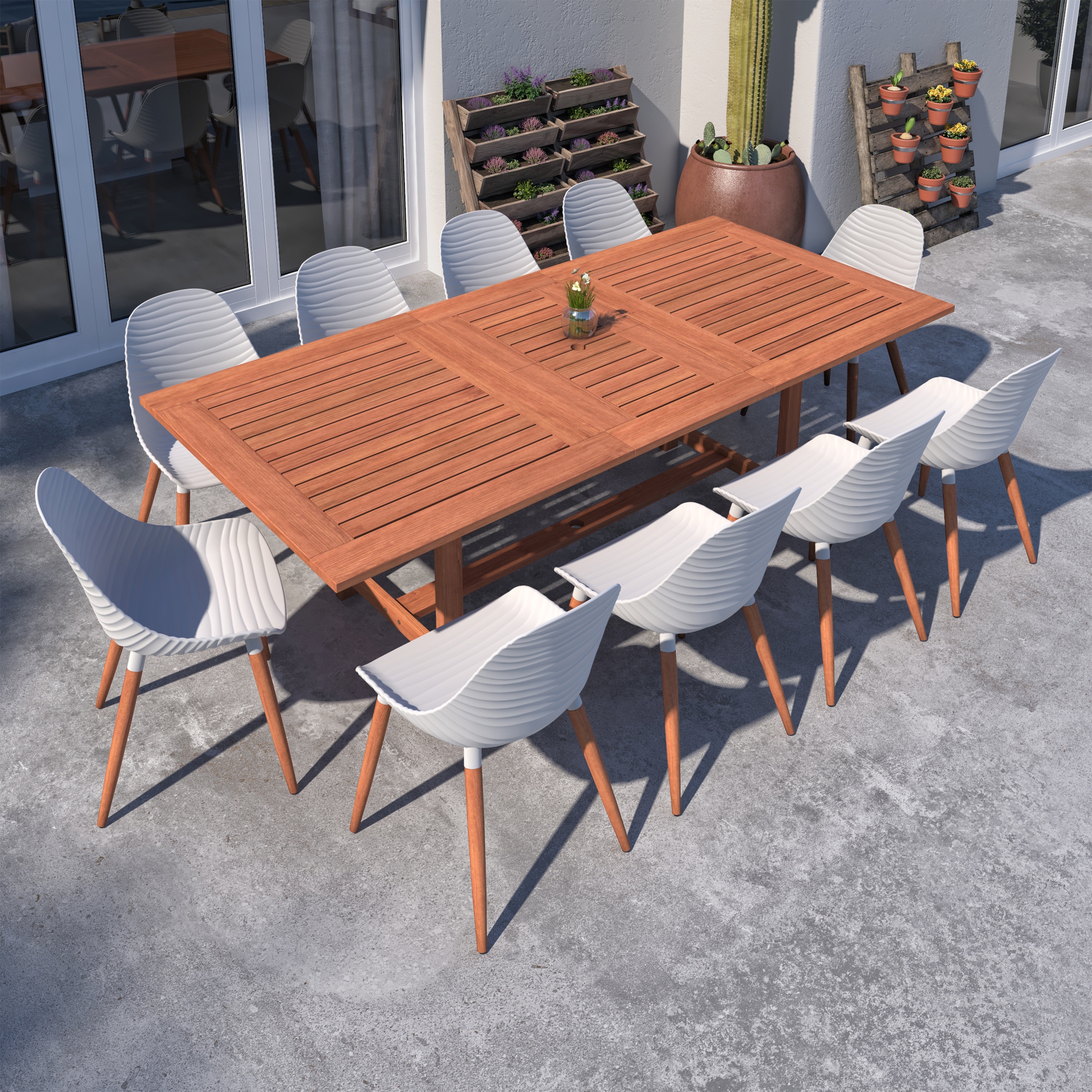 Amazonia BT54210STRMSDWT Outdoor Patio Patio Dining Set Wood 10