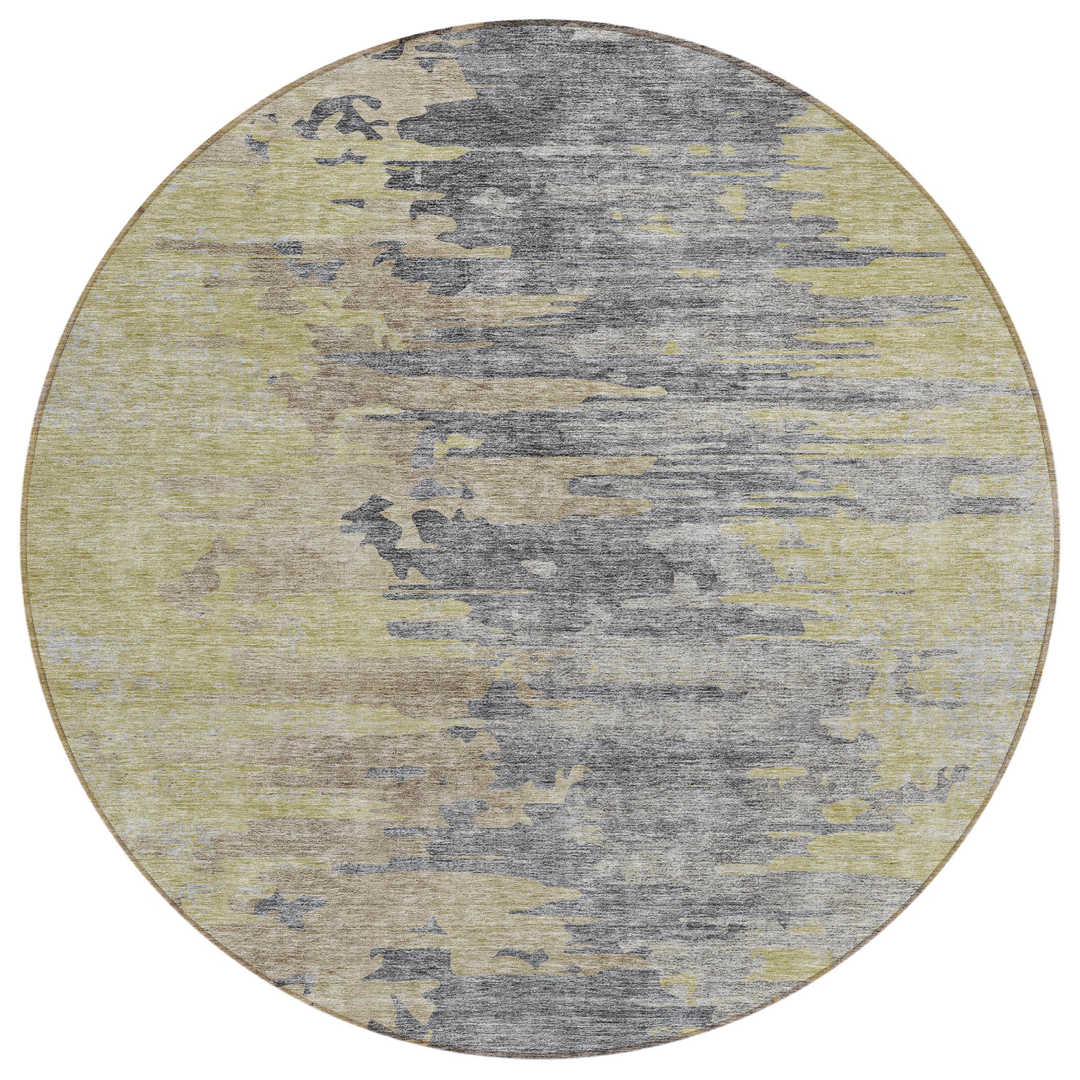 Addison Rugs ACN704PW8RO Chantille ACN704PW 8 x 8 (ft) Polyester Pewter Round Indoor/Outdoor Geometric Machine washable Area rug