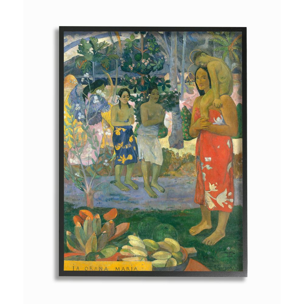 Stupell Industries La Orana Maria Oceania Tropical Classical Paul Gauguin Framed 14-in H x 11-in W Vintage/Retro Wood Print in the Wall Art department at Lowes.com