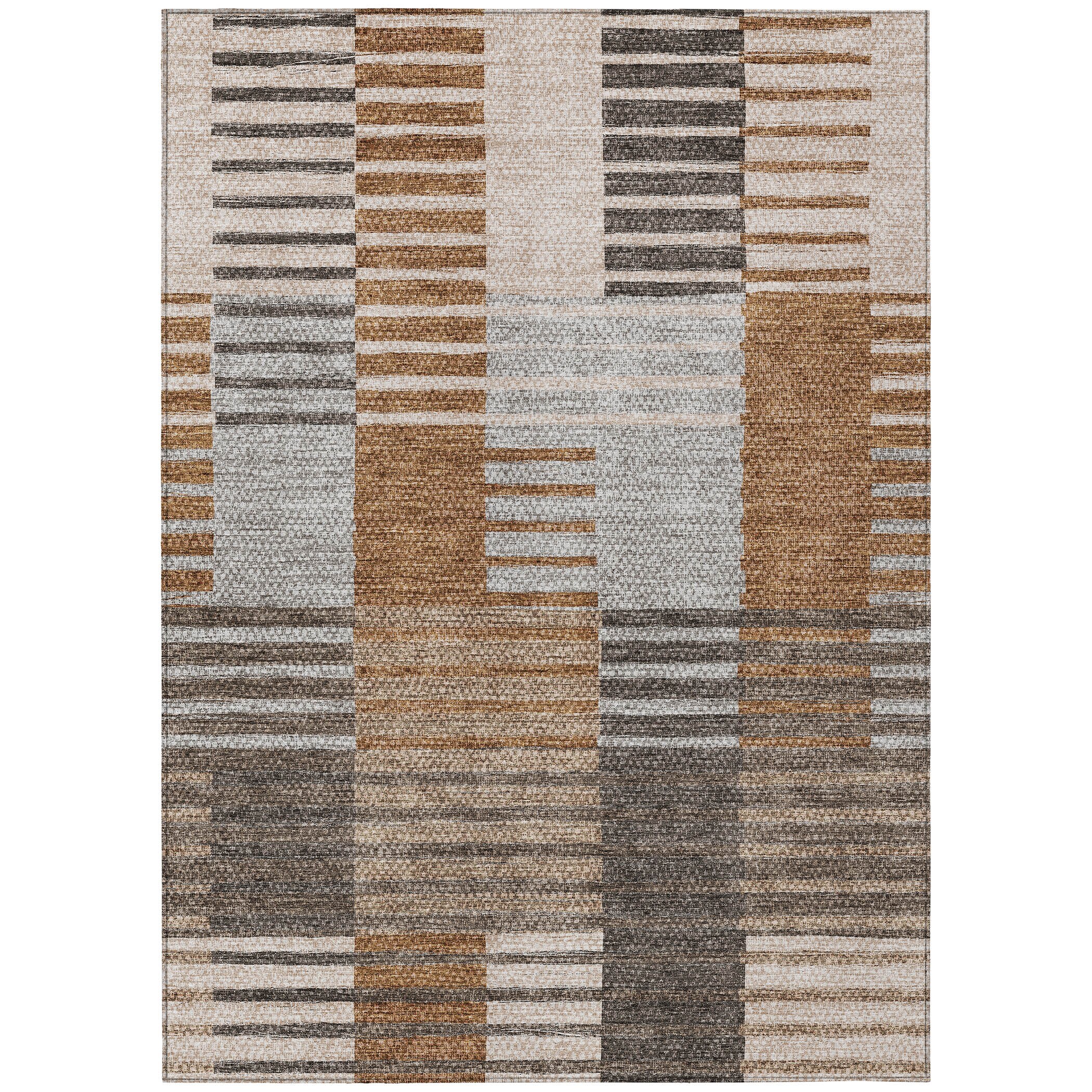 Addison Rugs ACN687PK9X12 Chantille ACN687PK 9 x 12 (ft) Polyester Paprika Rectangular Indoor/Outdoor Geometric Machine washable Area rug