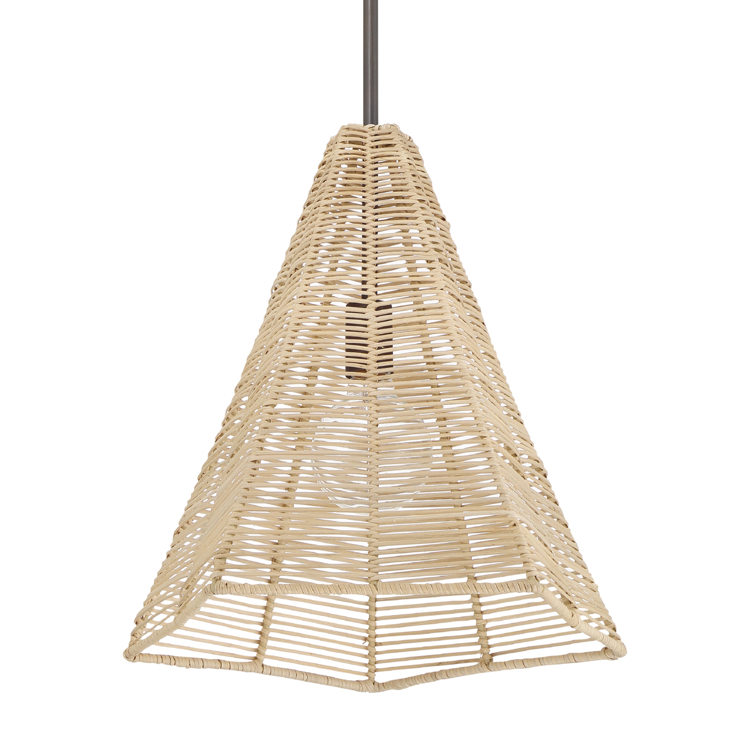Hunter 48090 Comet 1 -Light Matte Bronze Transitional Cone Small Hanging Pendant light