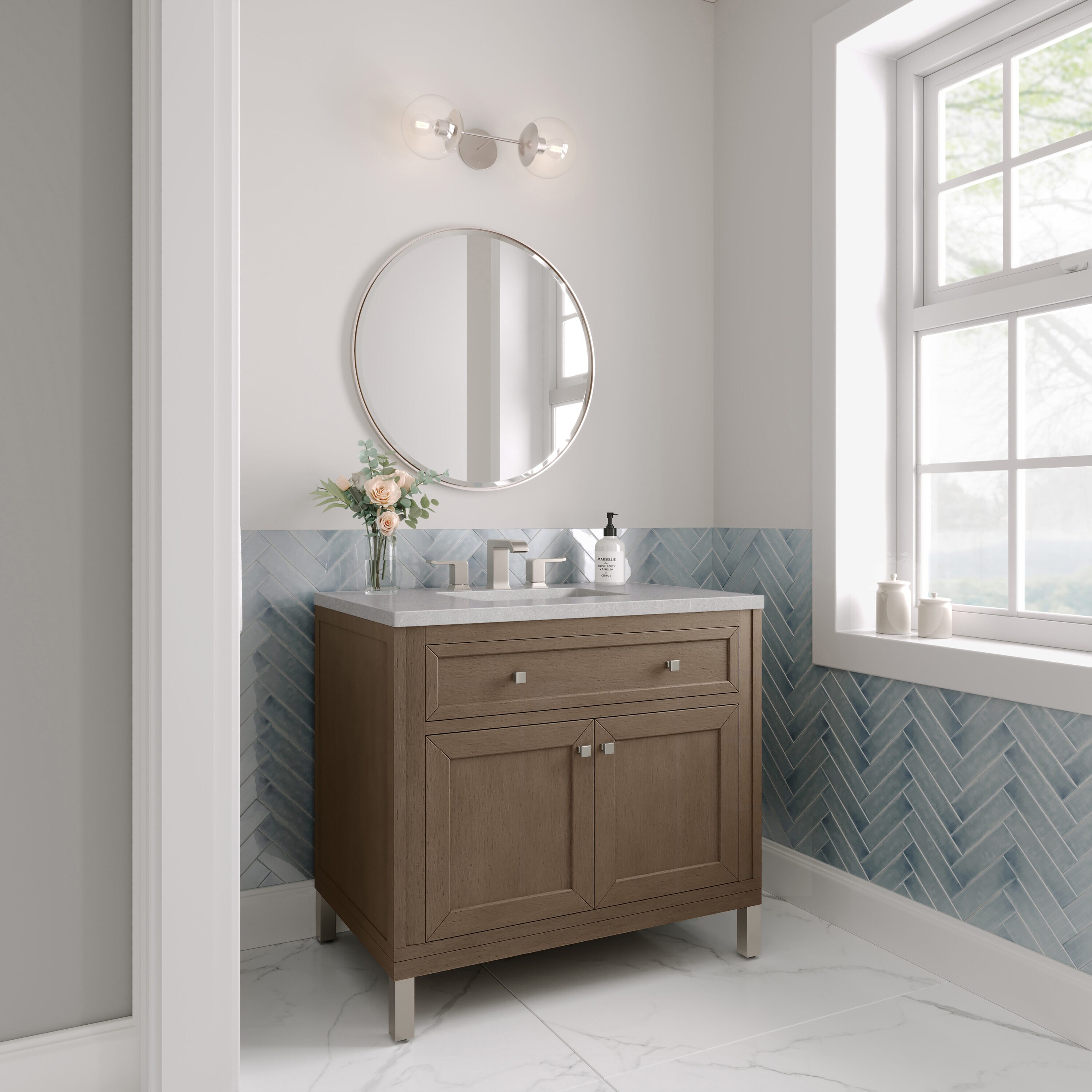 James Martin Vanities 305-V36-WWW-3ESR Bath-Vanity-Combo - View #7