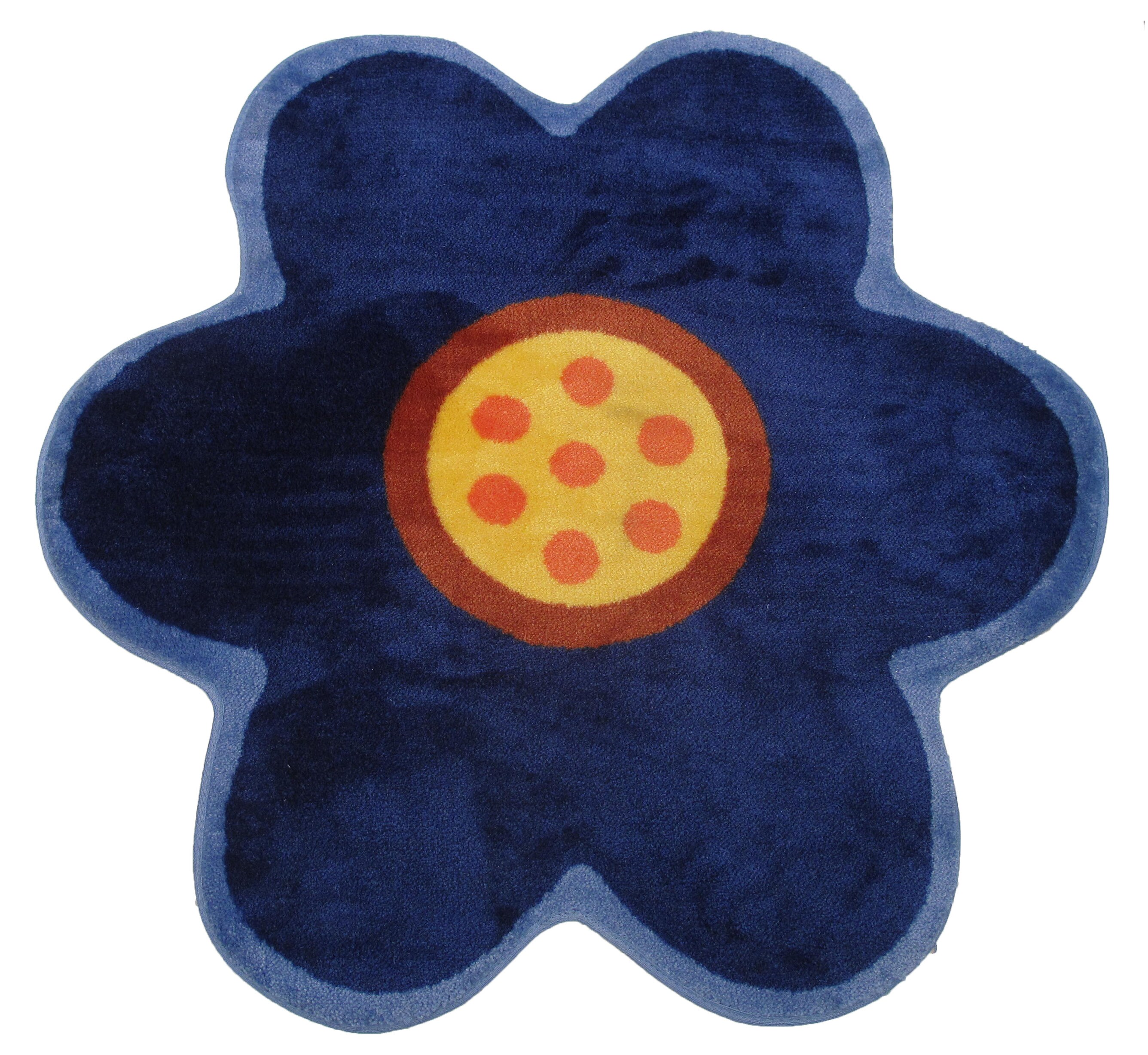 Fun Rugs FTS-021B 3939 Fun Time Shape 3 x 3 Blue Irregular Indoor Floral/Botanical Area Rug