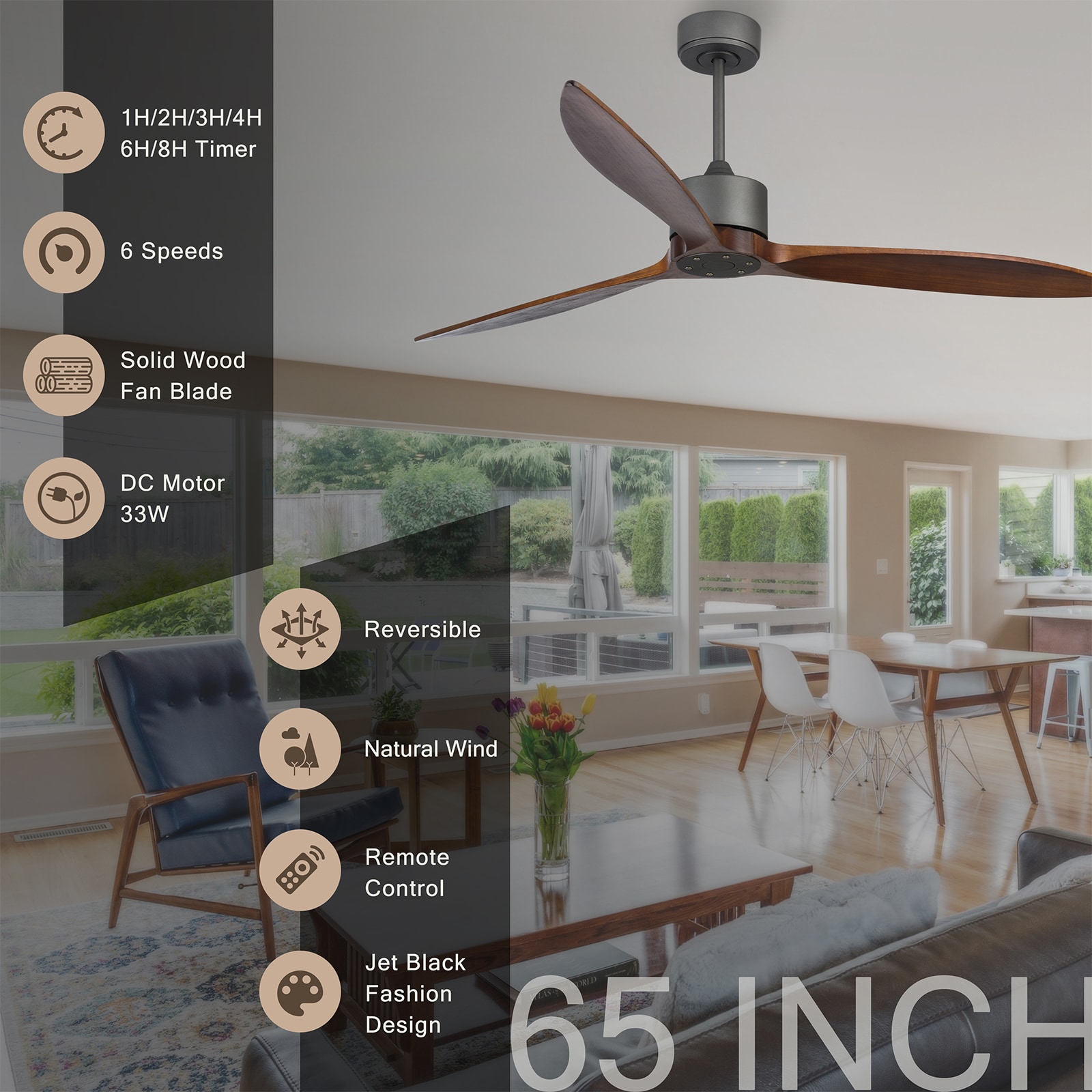 WELLFOR GASL021WT Ceiling-Fans - View #6