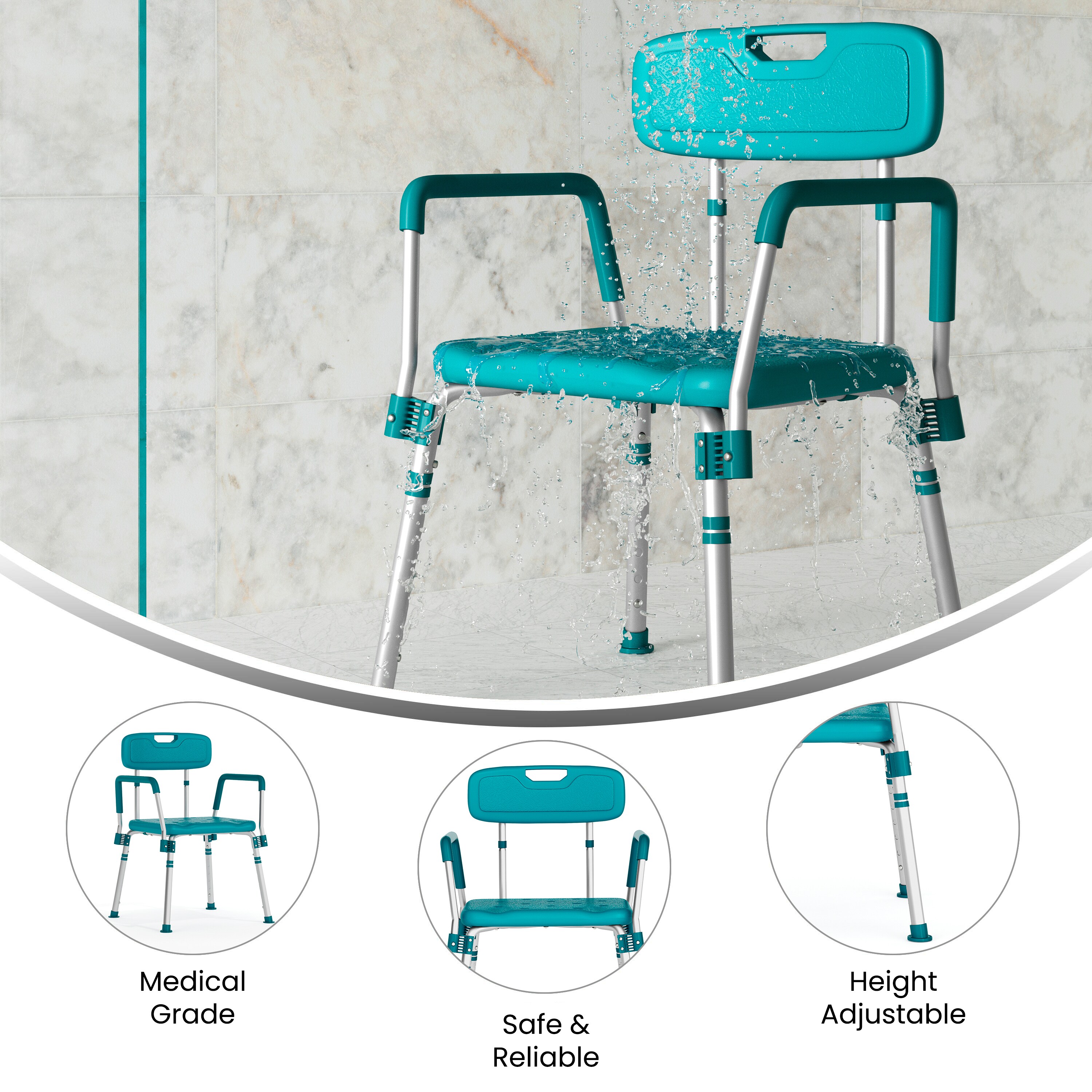 Flash Furniture 889142563587 Bath-Safety-Seats-Benches - View #3